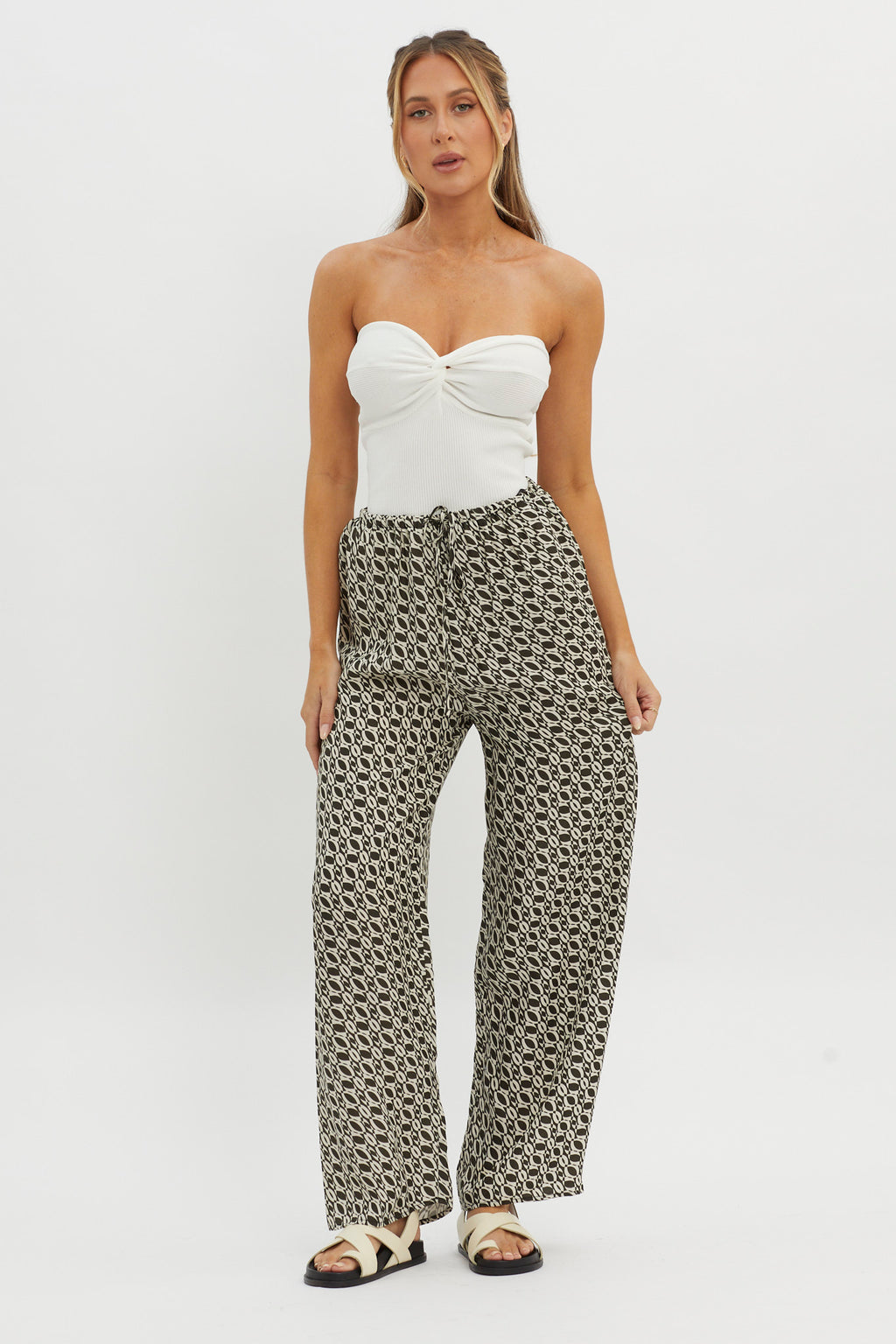 Avenue Drawstring Pants Print Solna by Selfie Leslie Australia