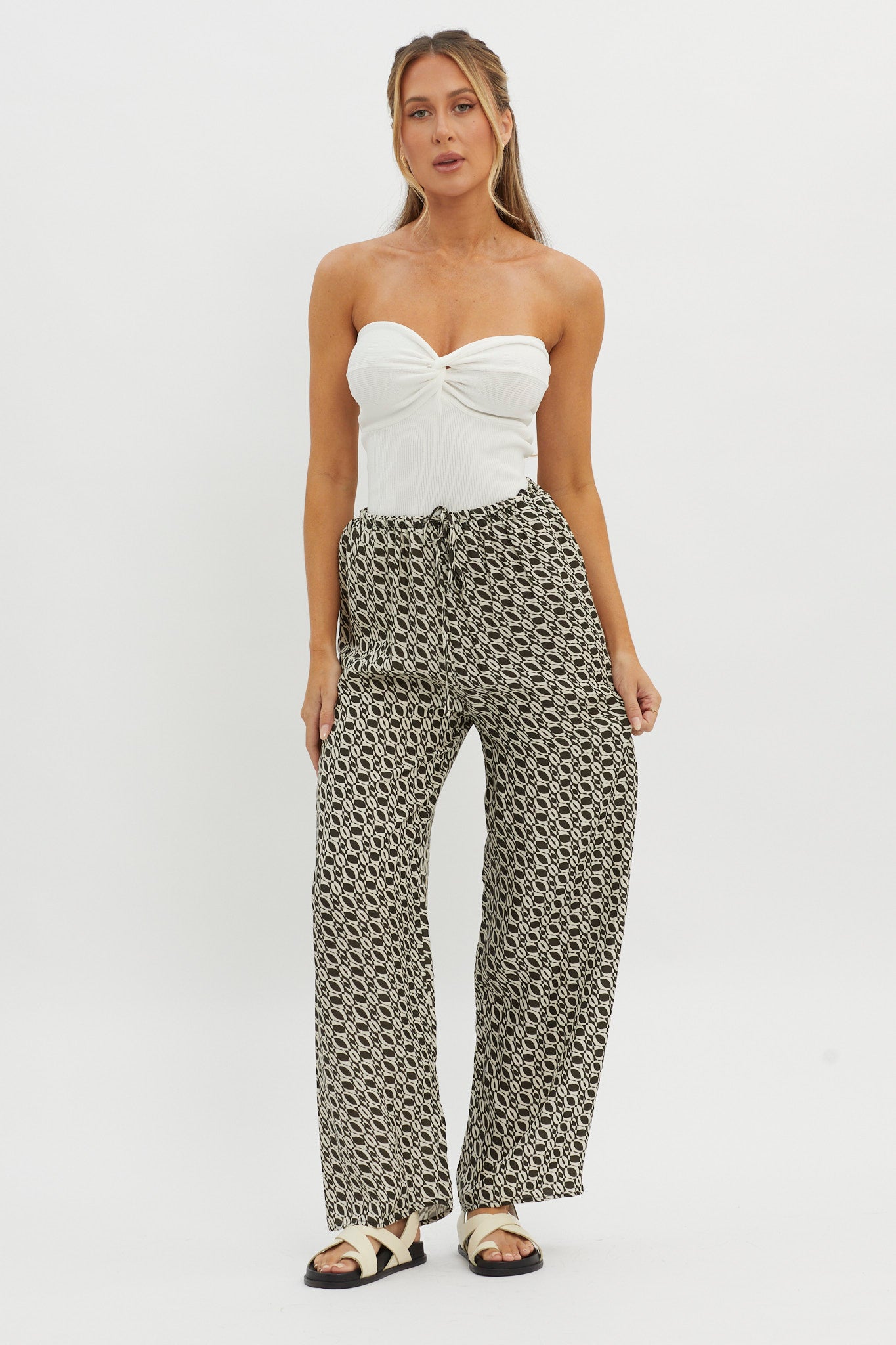 Avenue Drawstring Pants Print Solna by Selfie Leslie Australia
