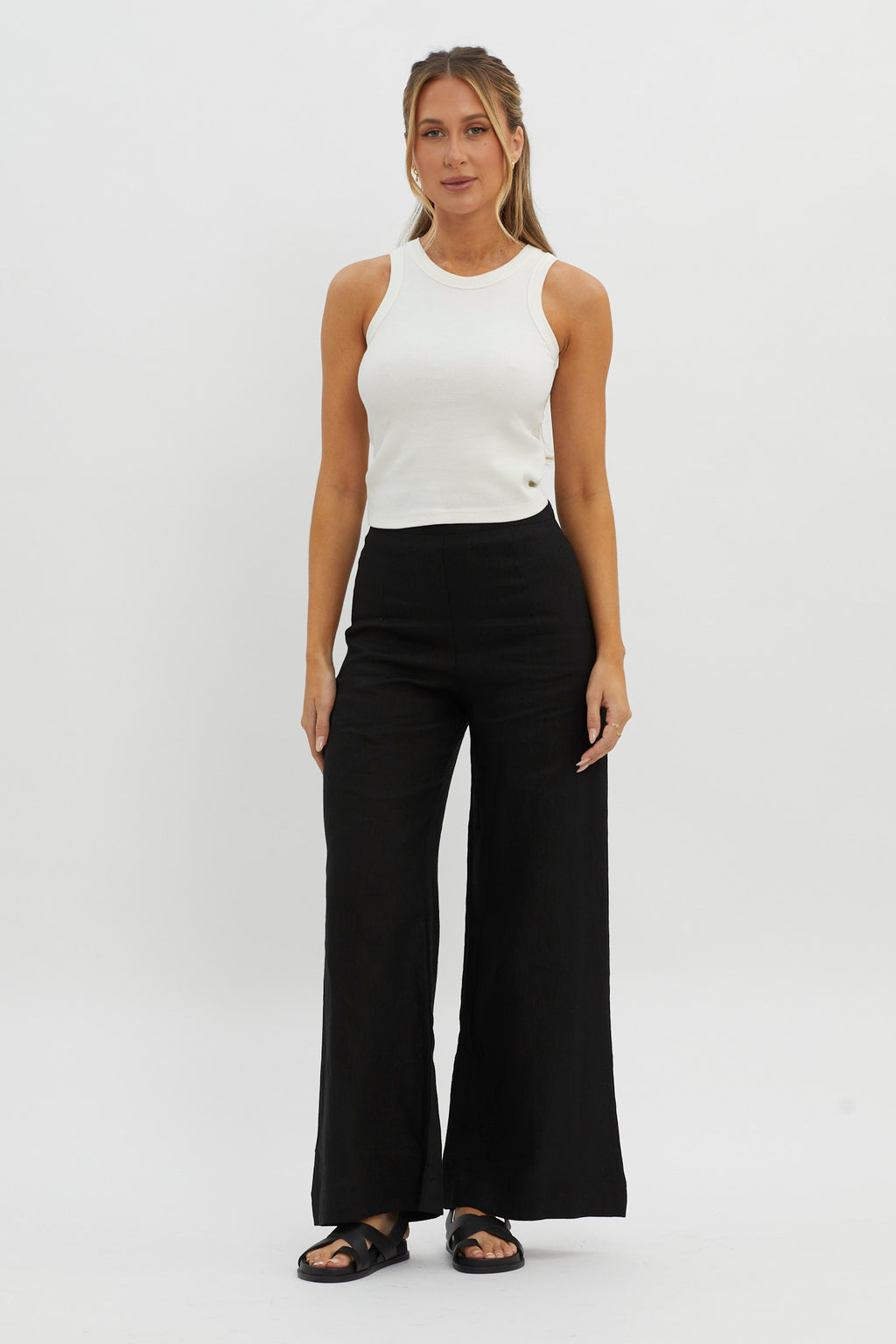 Wanda Wide Leg Pants Black by Selfie Leslie Australia