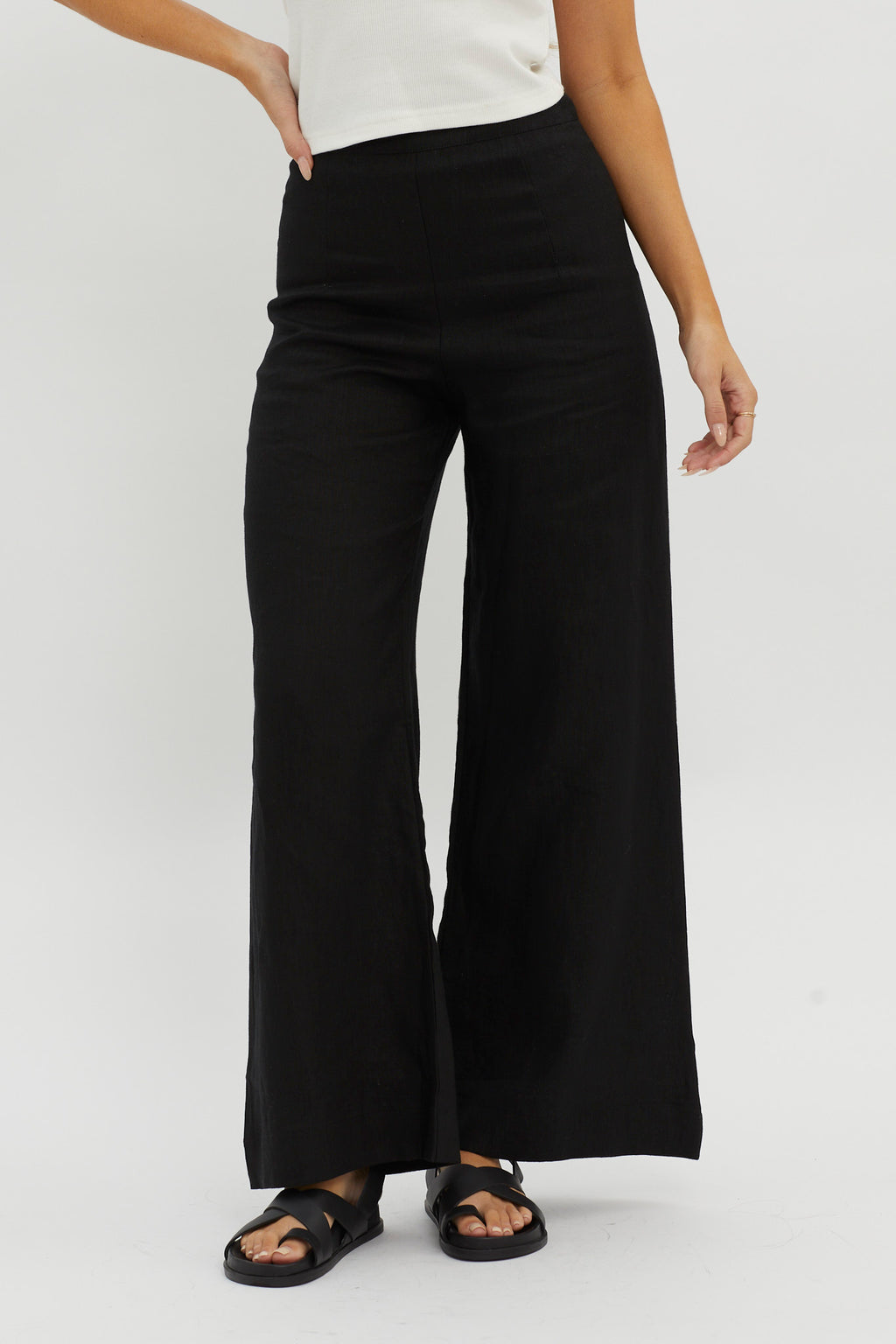 Wanda Wide Leg Pants Black by Selfie Leslie Australia