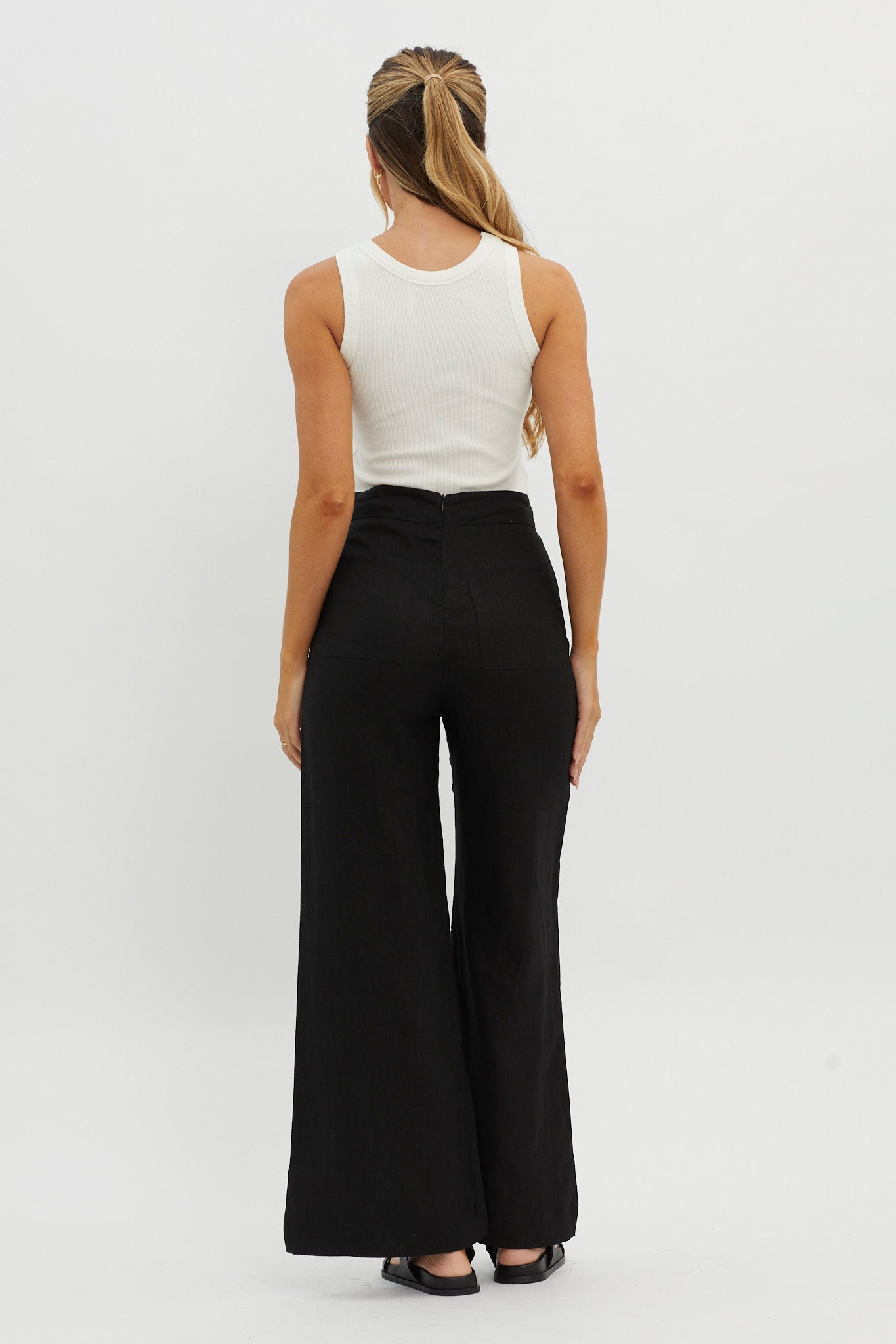 Wanda Wide Leg Pants Black by Selfie Leslie Australia