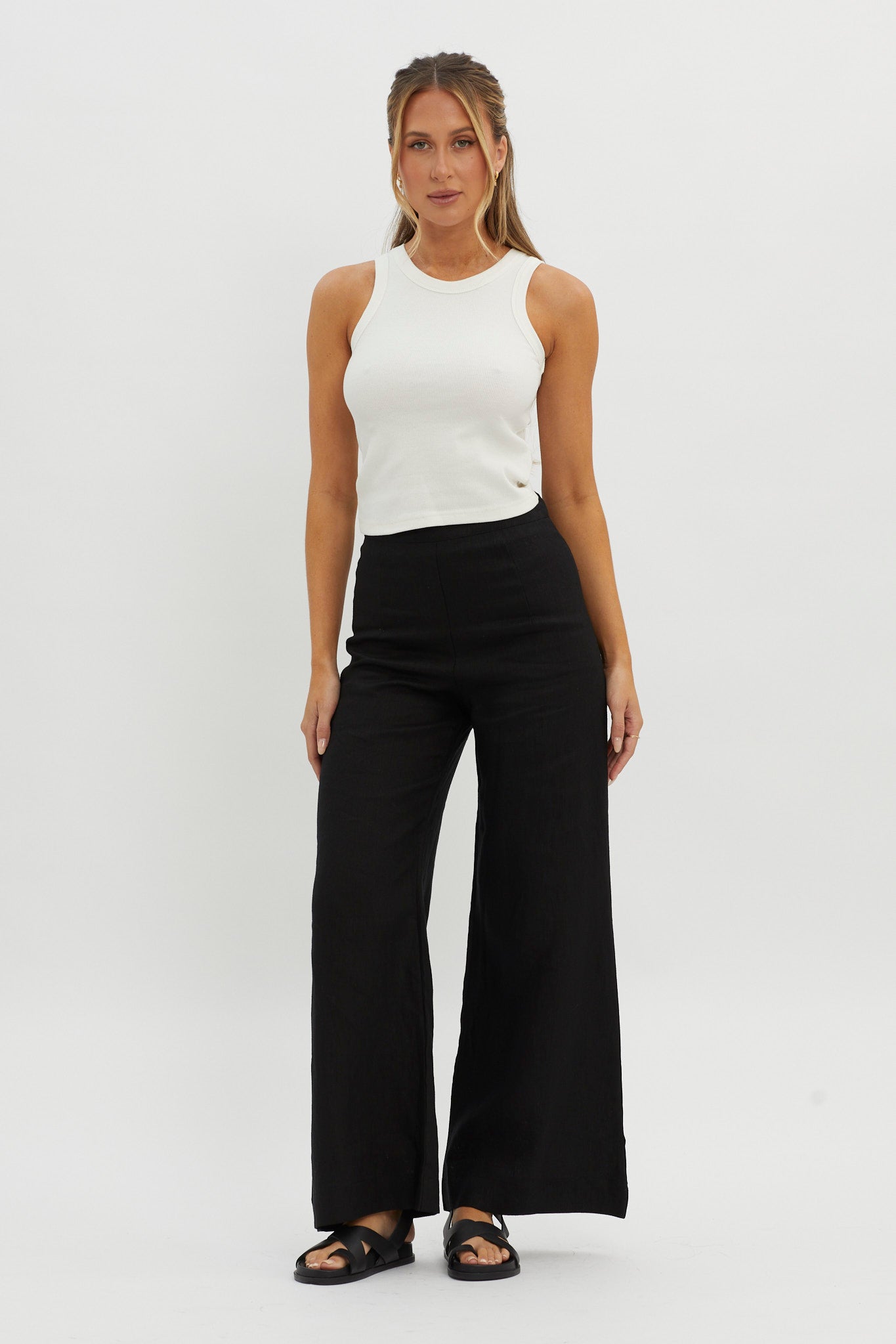 Wanda Wide Leg Pants Black by Selfie Leslie Australia
