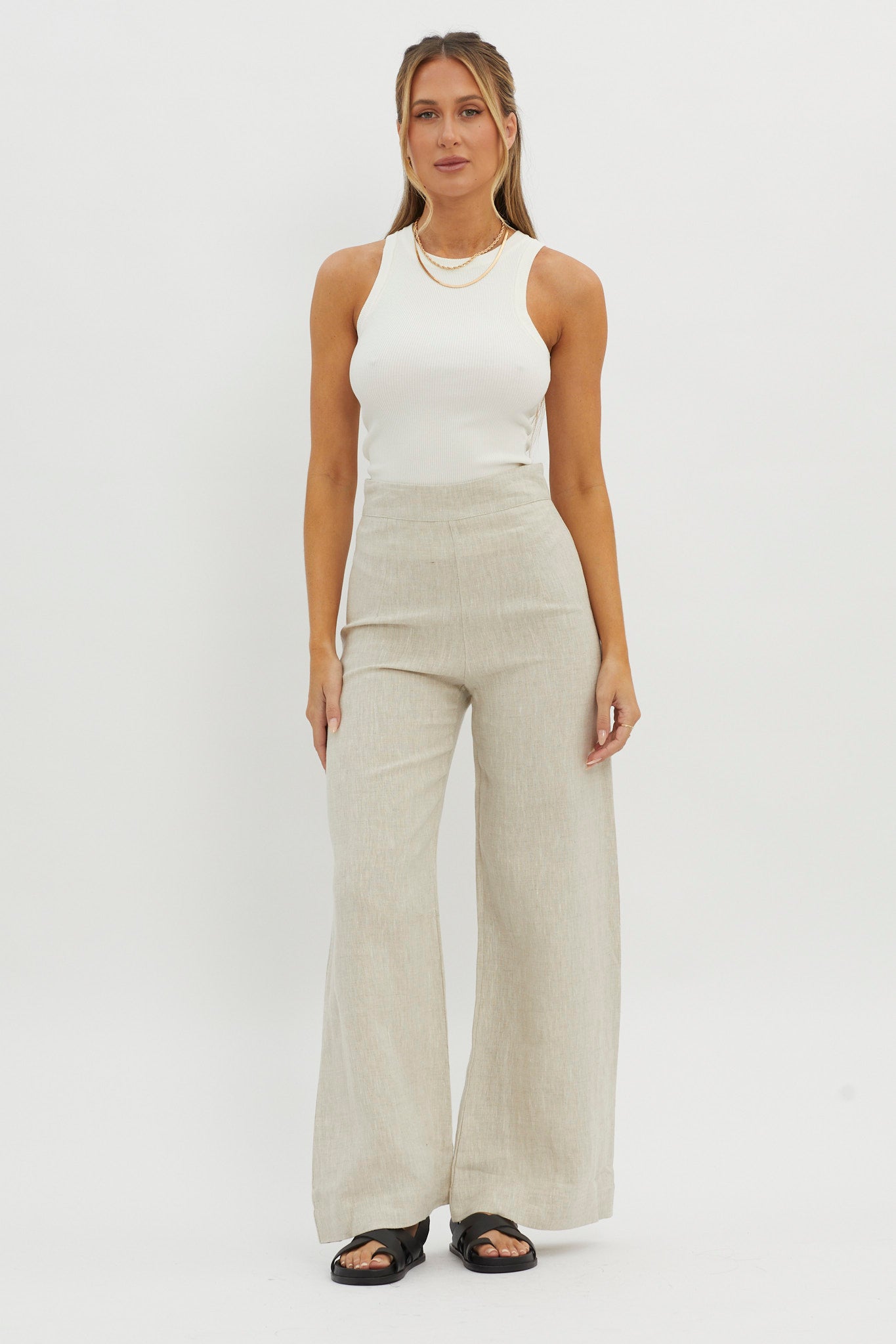 Breathless Wide Leg Pant Oat
