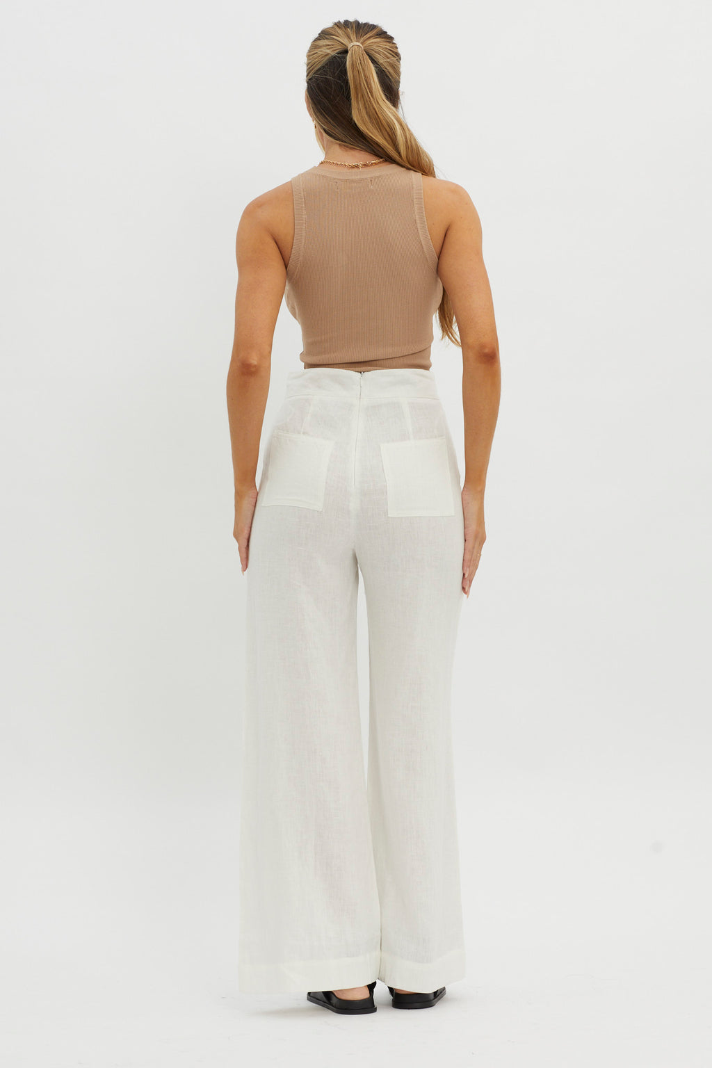Wanda Wide Leg Pants White by Selfie Leslie Australia