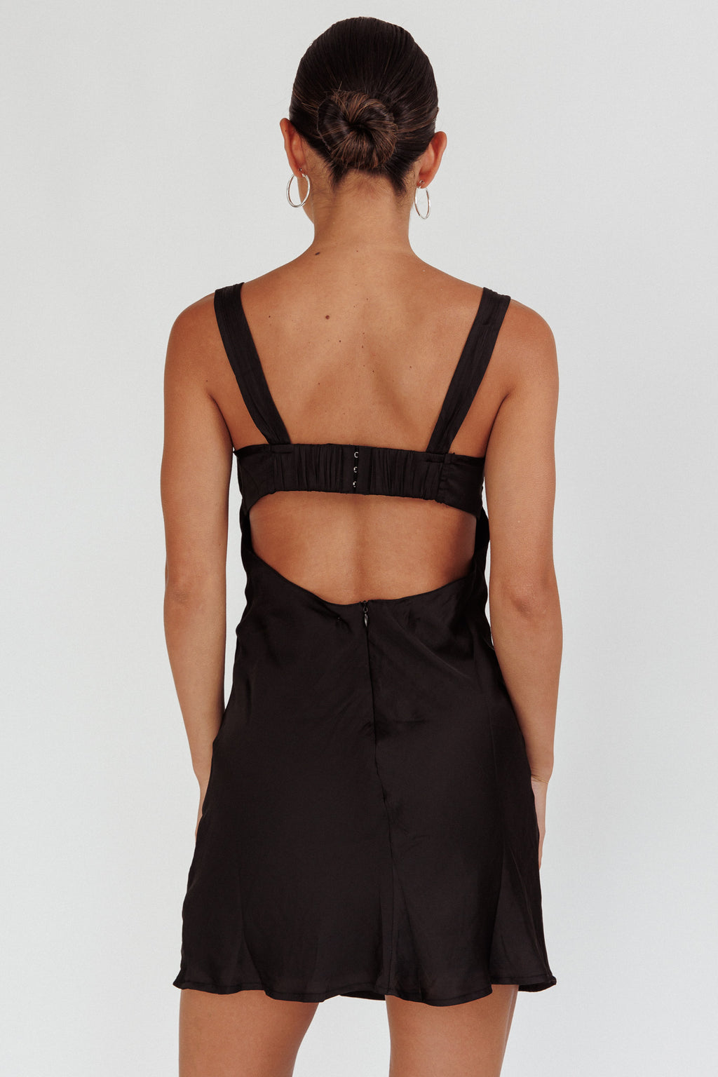 Stazi Sweetheart Neckline Mini Dress Black by Selfie Leslie Australia