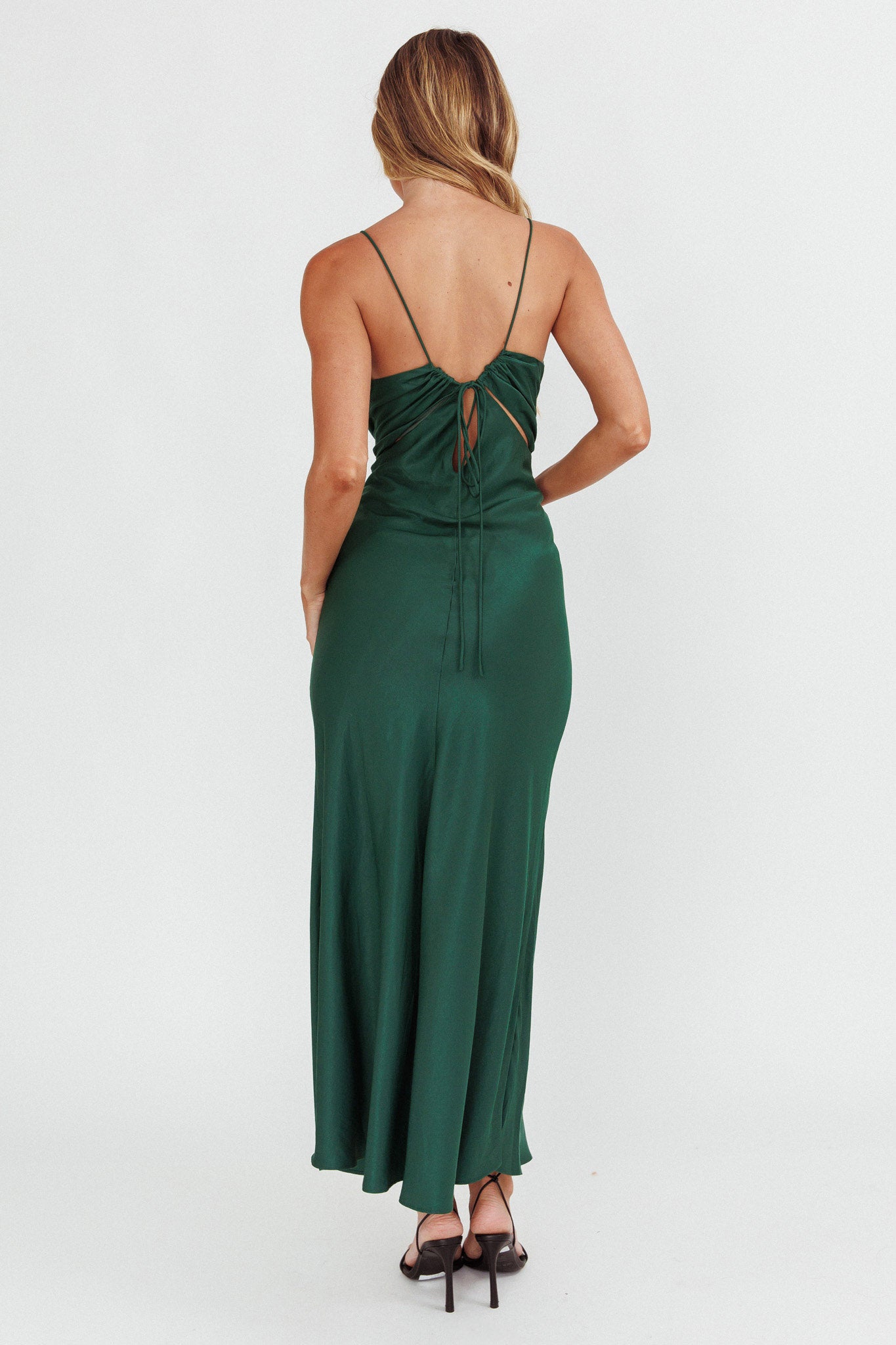Casa Nova Cut-Out String Dress Emerald by Selfie Leslie Australia