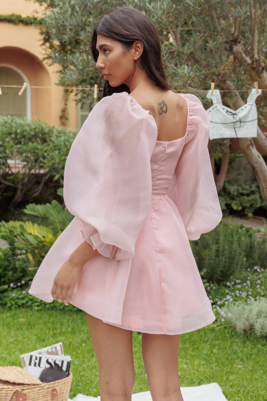 I've Got Sunshine Long Sleeve Mini Dress Blush by Selfie Leslie Australia