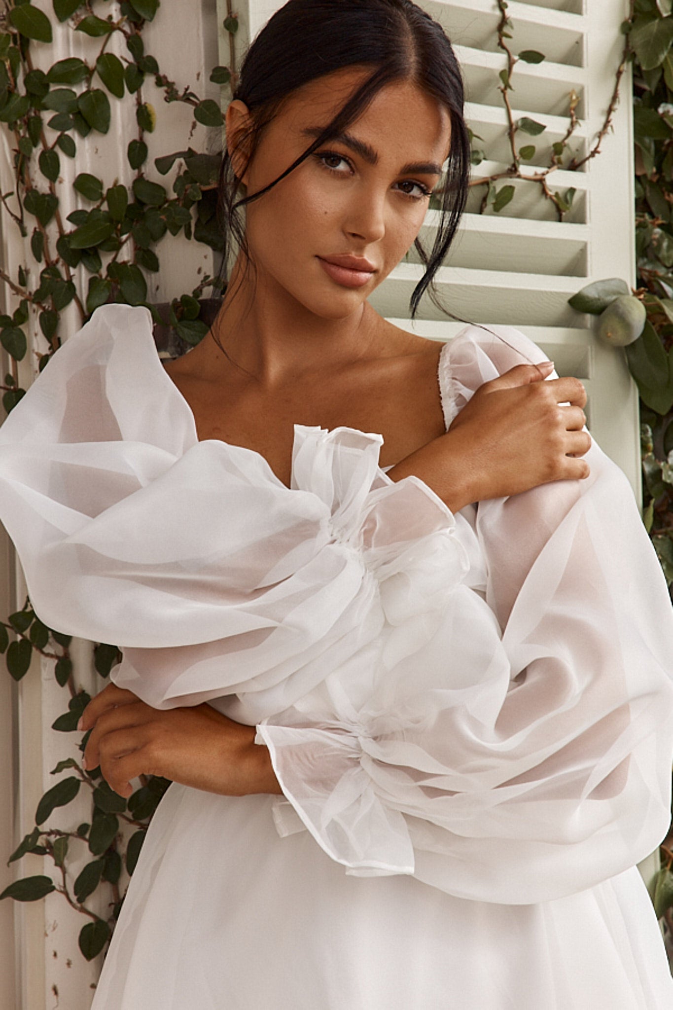 I've Got Sunshine Long Sleeve Mini Dress White by Selfie Leslie Australia