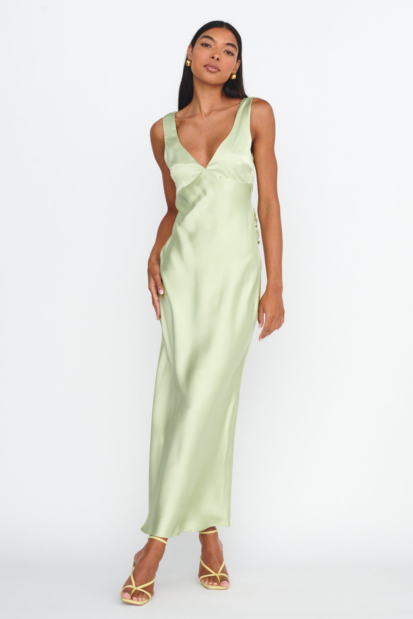 Jelena Draped Back Maxi Dress Apple by Selfie Leslie Australia