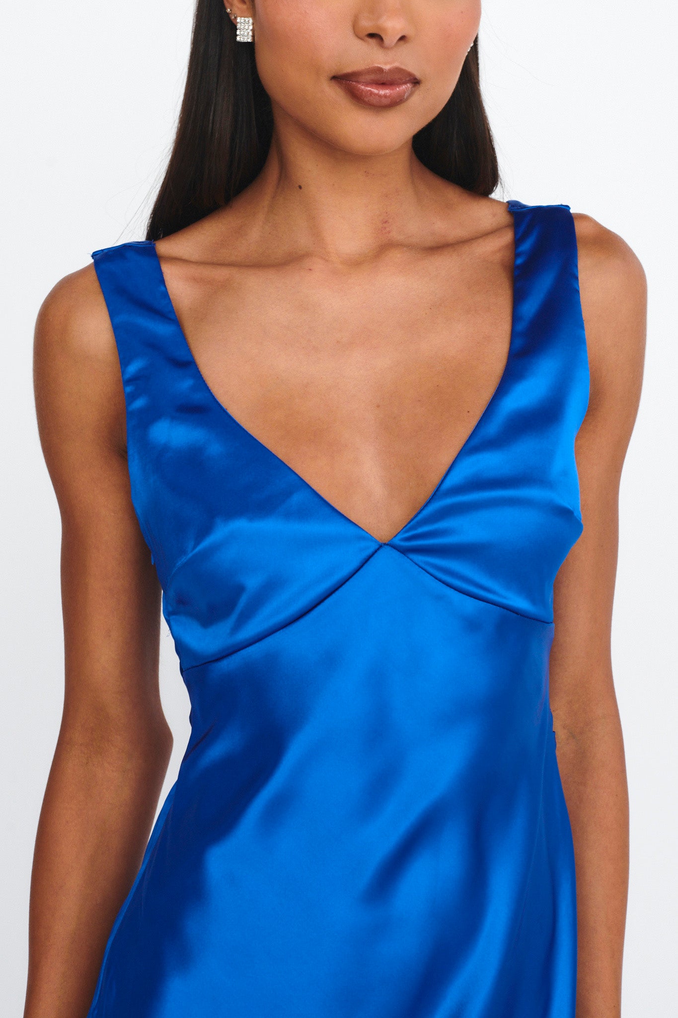 Jelena Draped Back Maxi Dress Sapphire by Selfie Leslie Australia