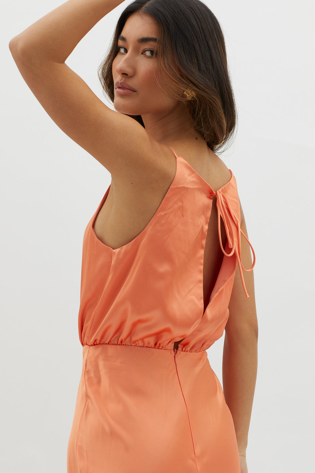 Midnight Hour Side Split Midi Dress Sunset by Selfie Leslie Australia