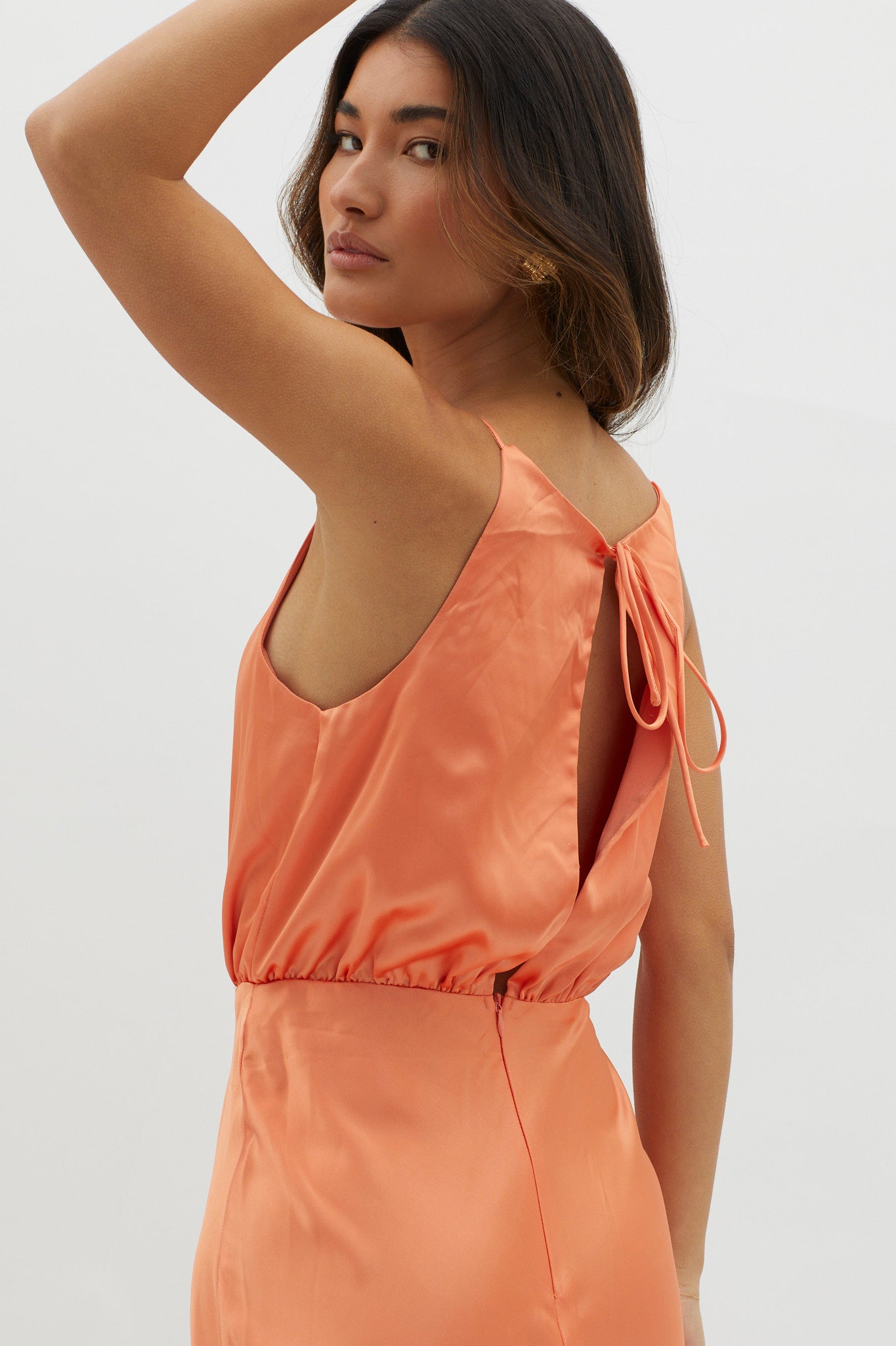 Midnight Hour Side Split Midi Dress Sunset by Selfie Leslie Australia
