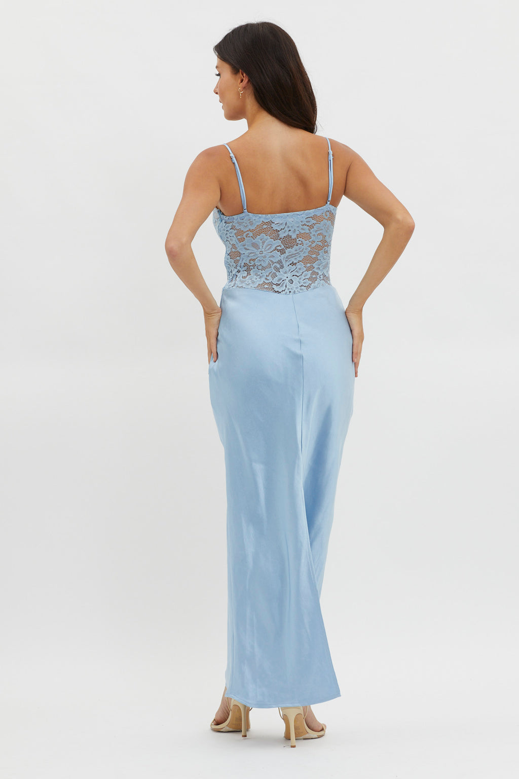 Moon Magic Floral Bodice Dress Blue by Selfie Leslie Australia