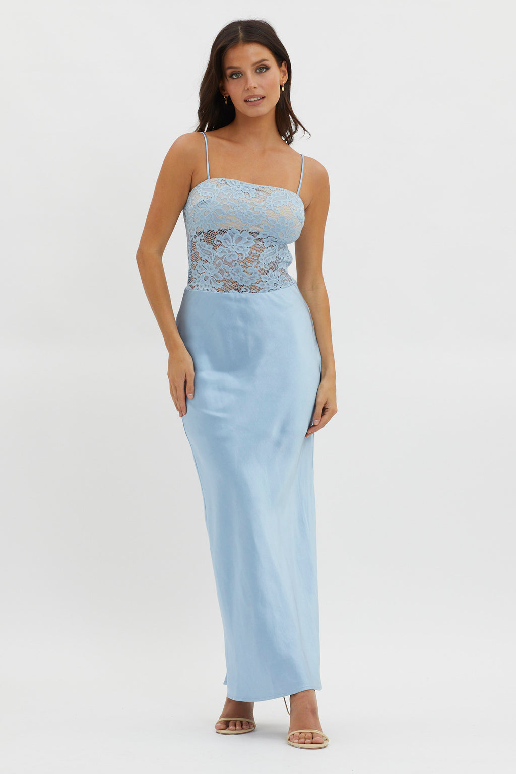 Moon Magic Floral Bodice Dress Blue by Selfie Leslie Australia