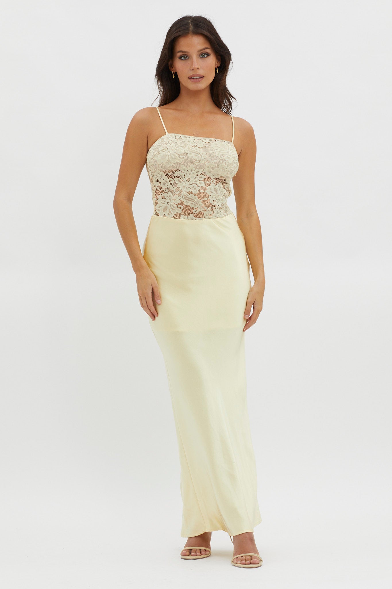 Moon Magic Floral Bodice Dress Lemon by Selfie Leslie Australia
