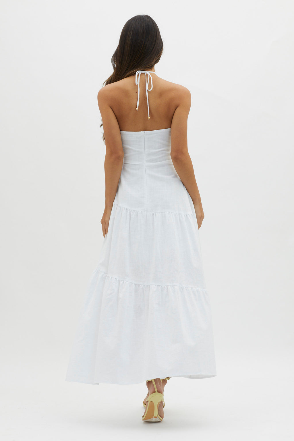 Bondi Rose Decoration Maxi Dress White by Selfie Leslie Australia