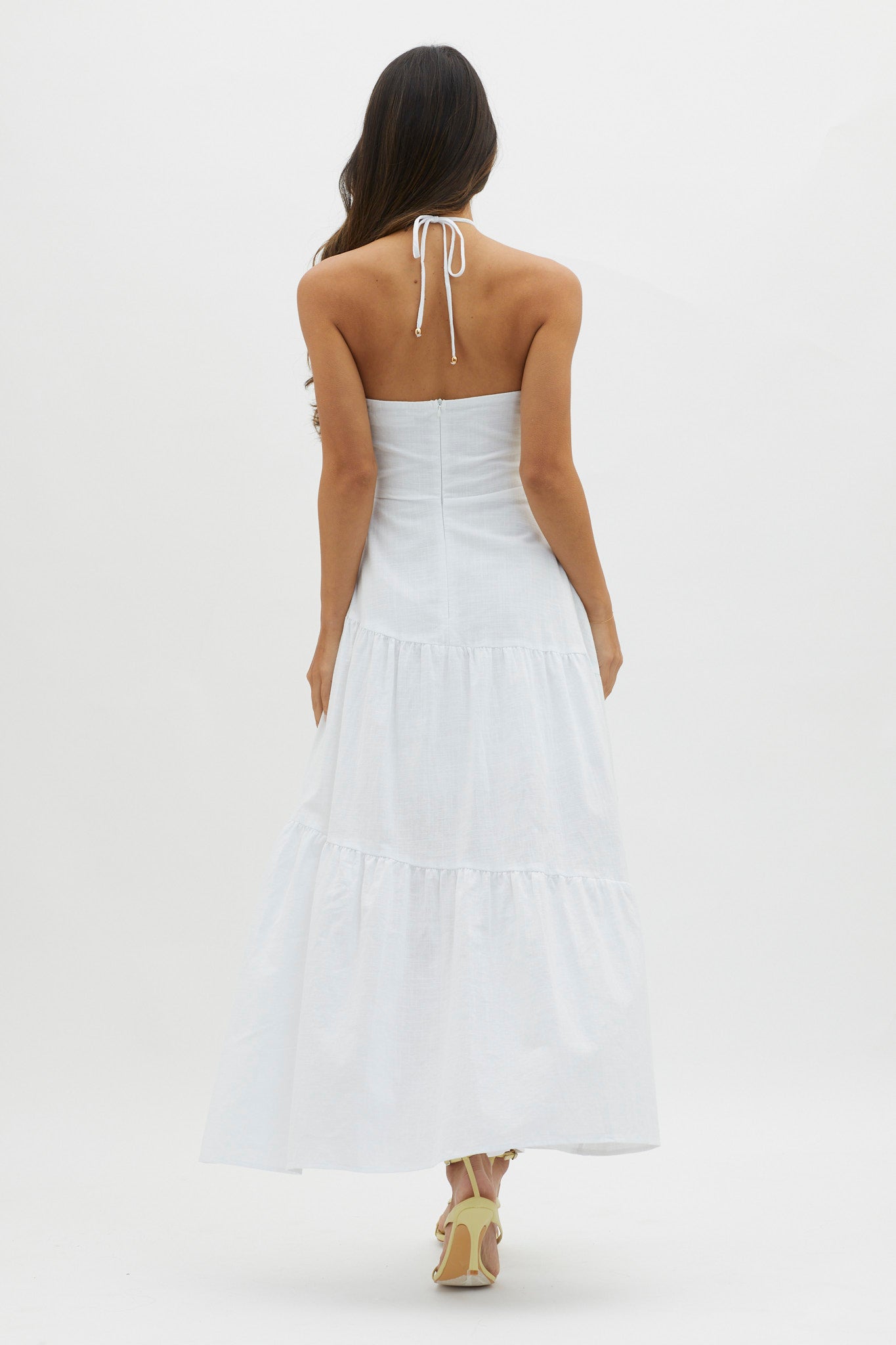 Bondi Rose Decoration Maxi Dress White by Selfie Leslie Australia