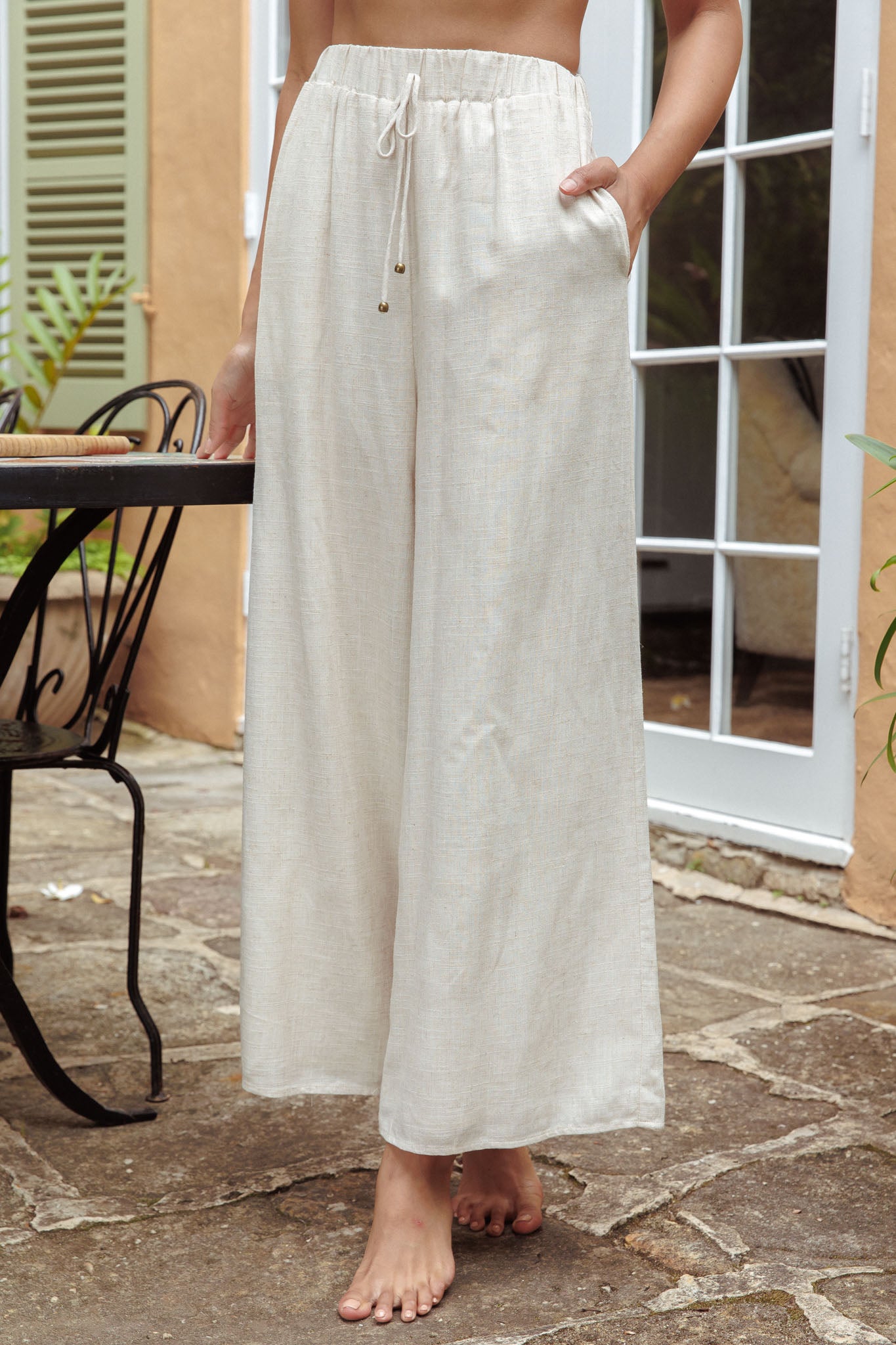 Bondi Side Pocket Pants Oat by Selfie Leslie Australia