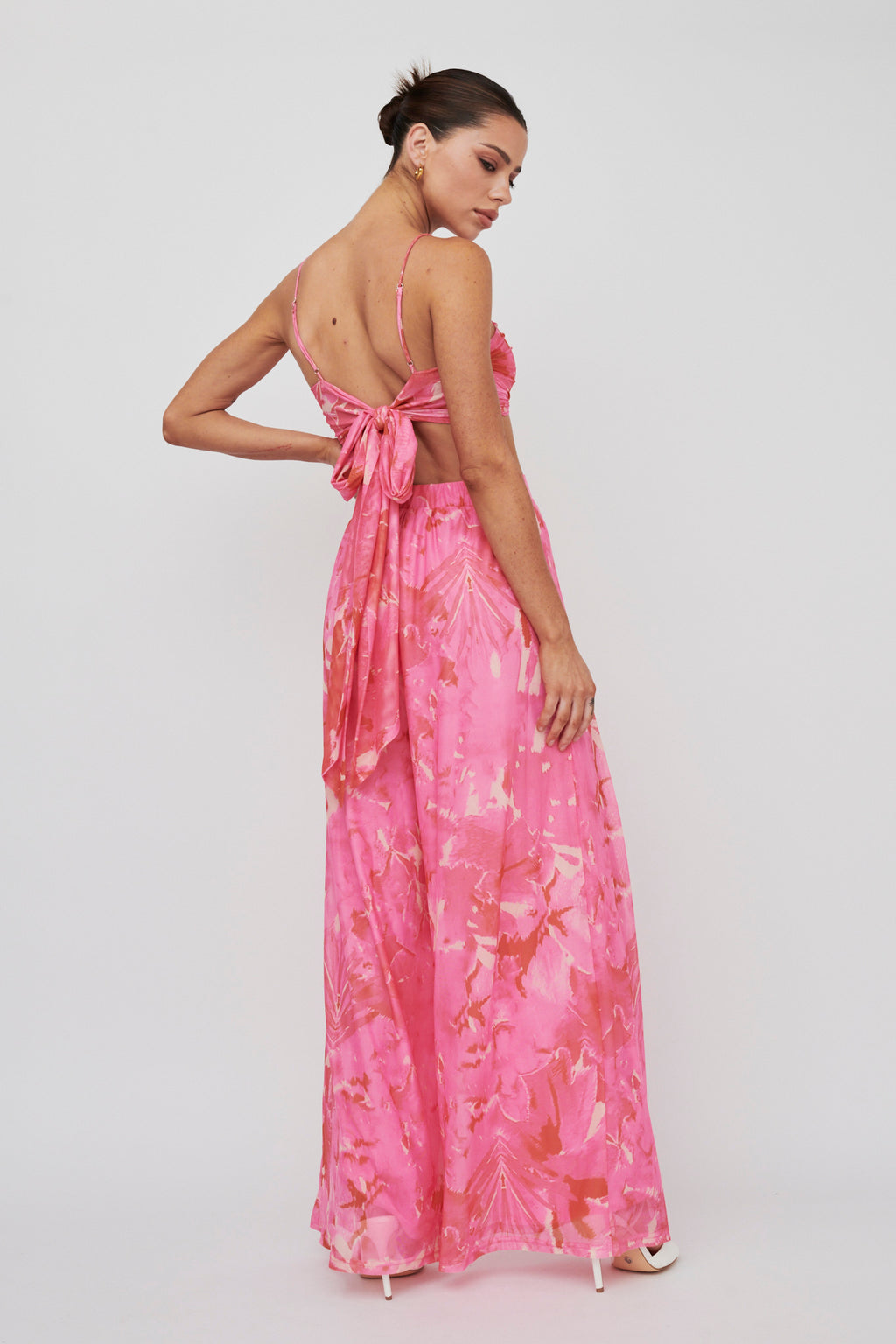 Tammi Wide Leg Pants Print Blush by Selfie Leslie Australia