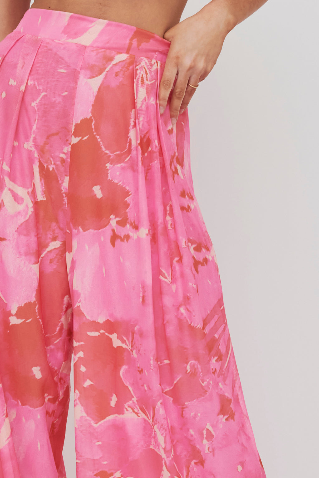 Tammi Wide Leg Pants Print Blush by Selfie Leslie Australia