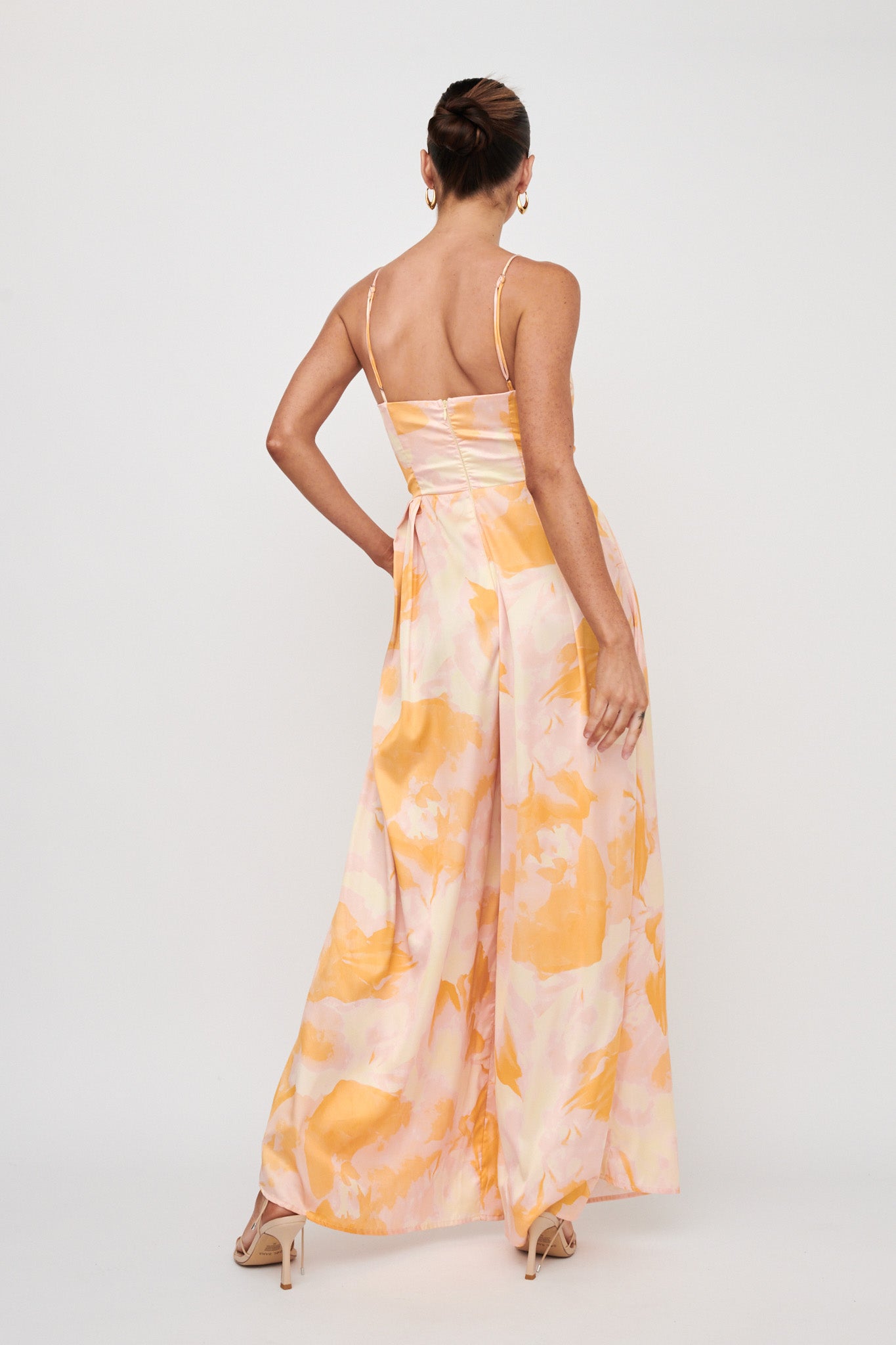 Tammi Cut-Out Waist Jumpsuit Abstract Yellow by Selfie Leslie Australia