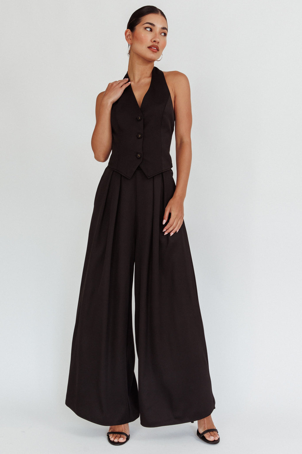 Tammi Wide Leg Pants Black by Selfie Leslie Australia