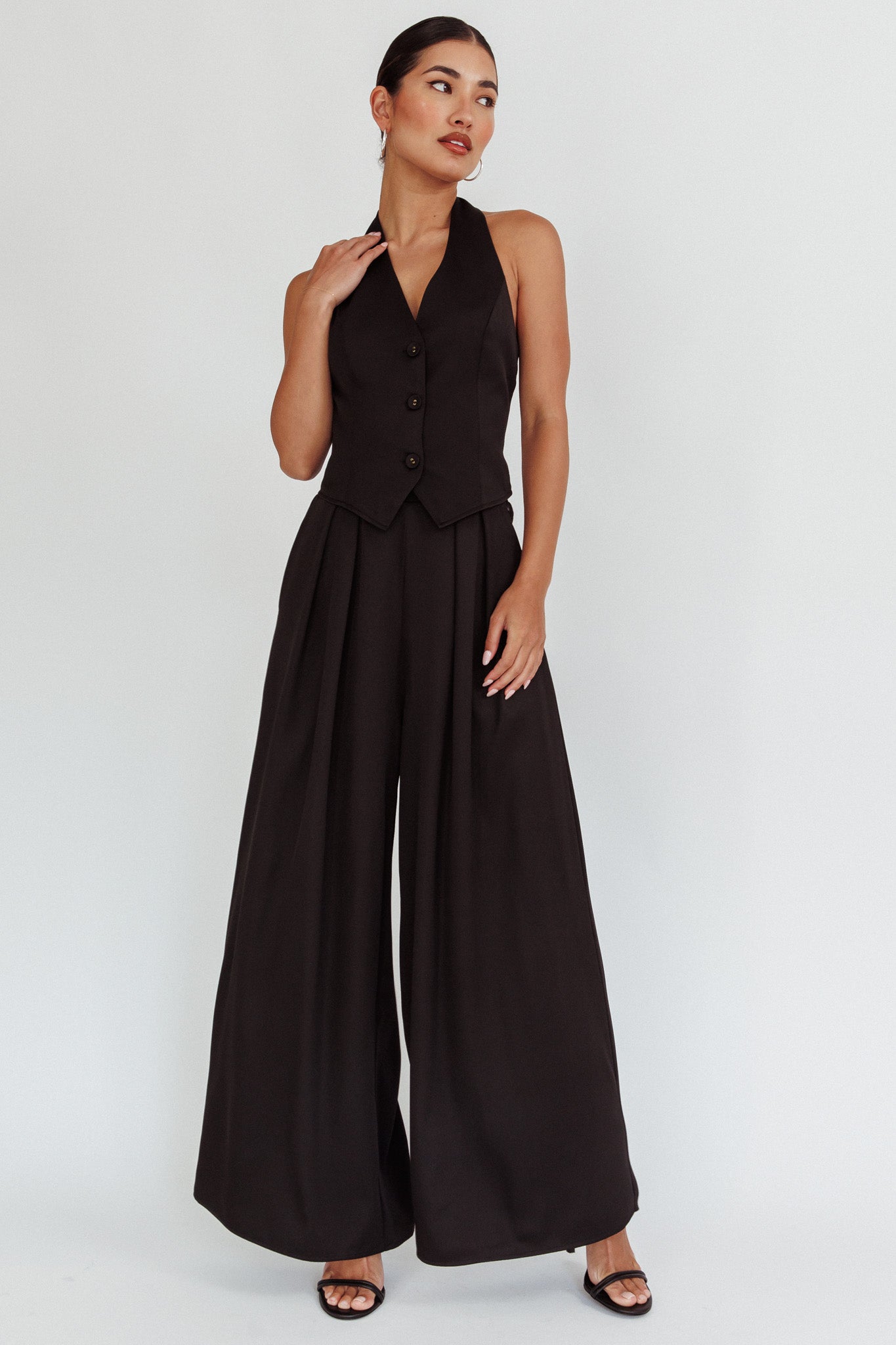 Tammi Wide Leg Pants Black by Selfie Leslie Australia