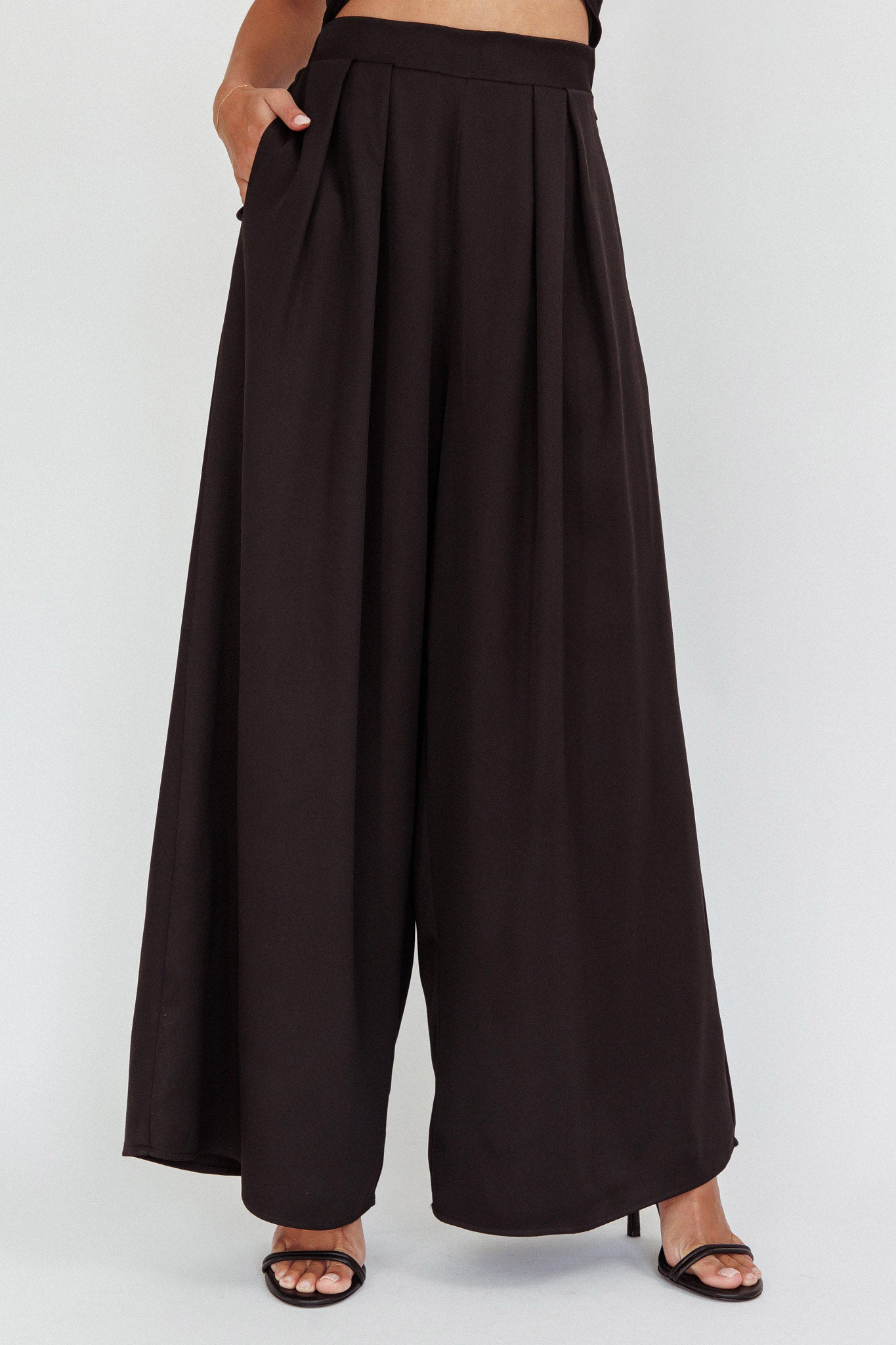 Tammi Wide Leg Pants Black by Selfie Leslie Australia