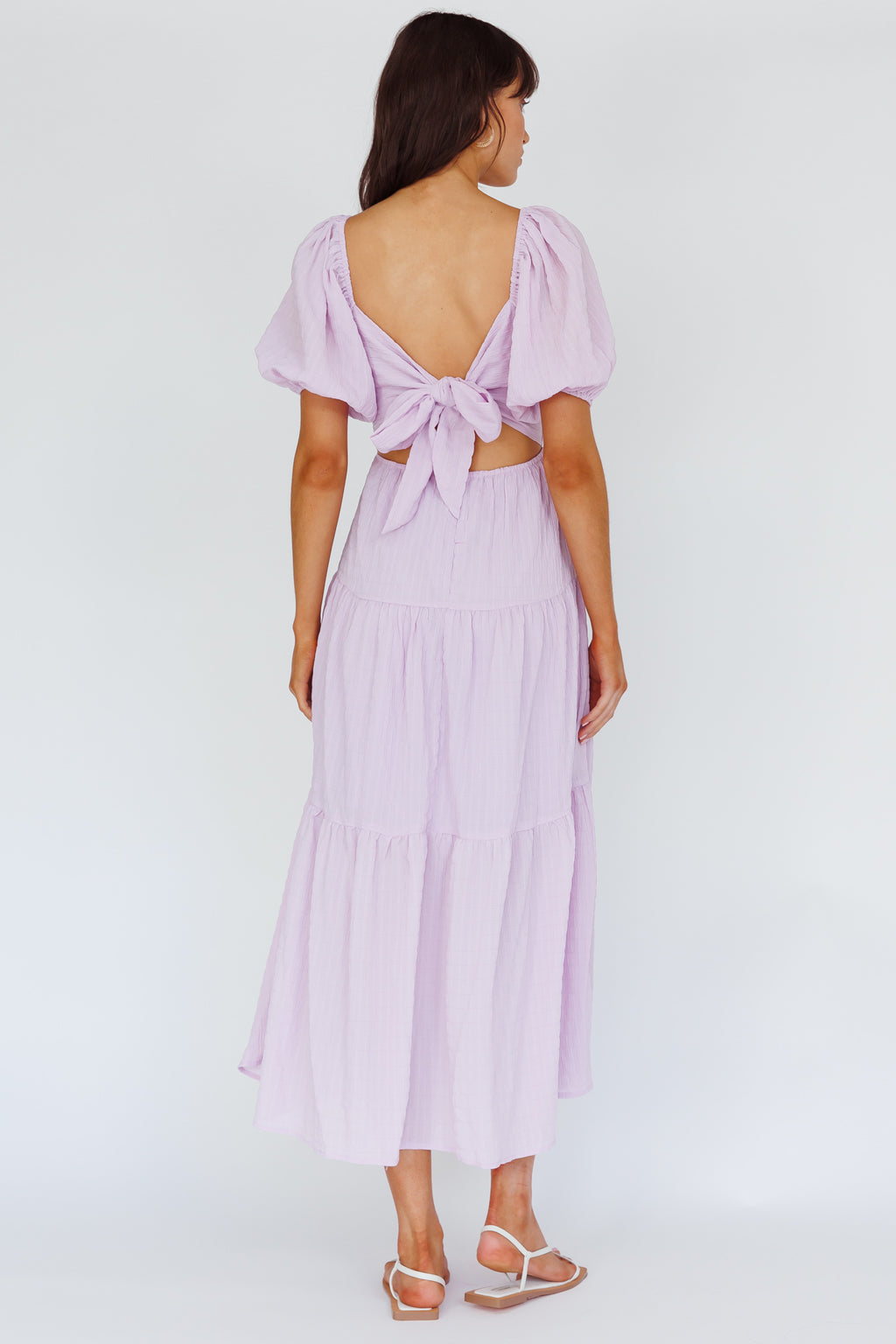 Royce Bow Back Midi Dress Lilac by Selfie Leslie Australia