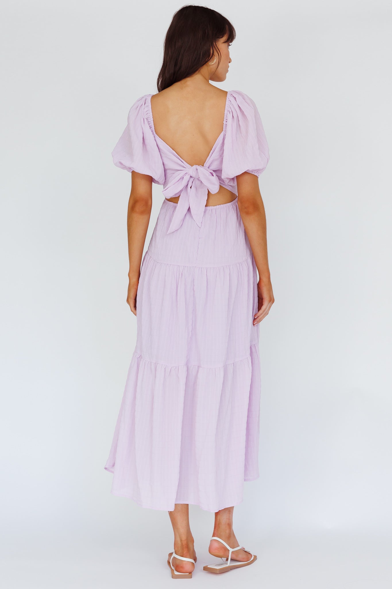 Royce Bow Back Midi Dress Lilac by Selfie Leslie Australia