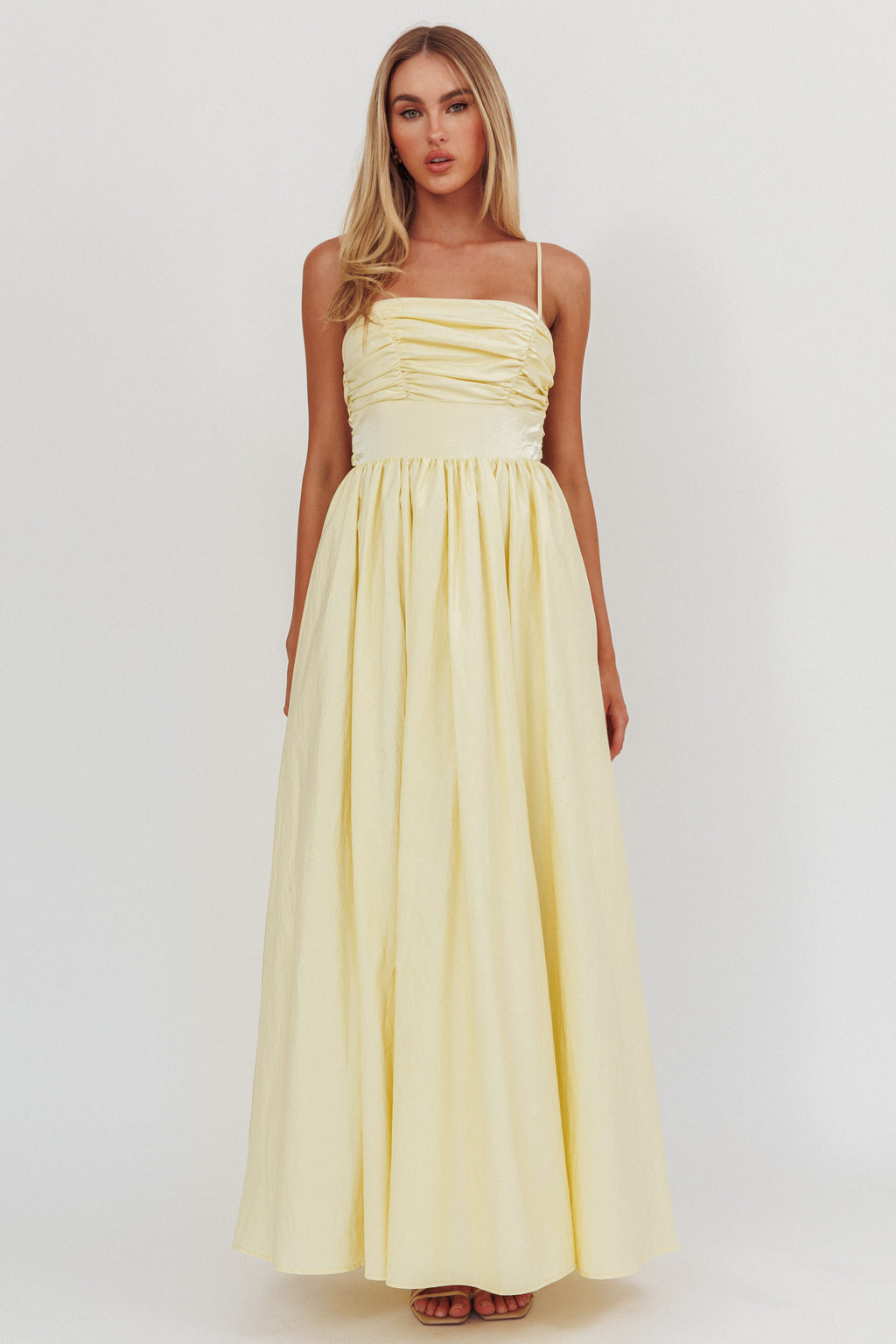 Love Songs Back Bow Maxi Dress Butter by Selfie Leslie Australia