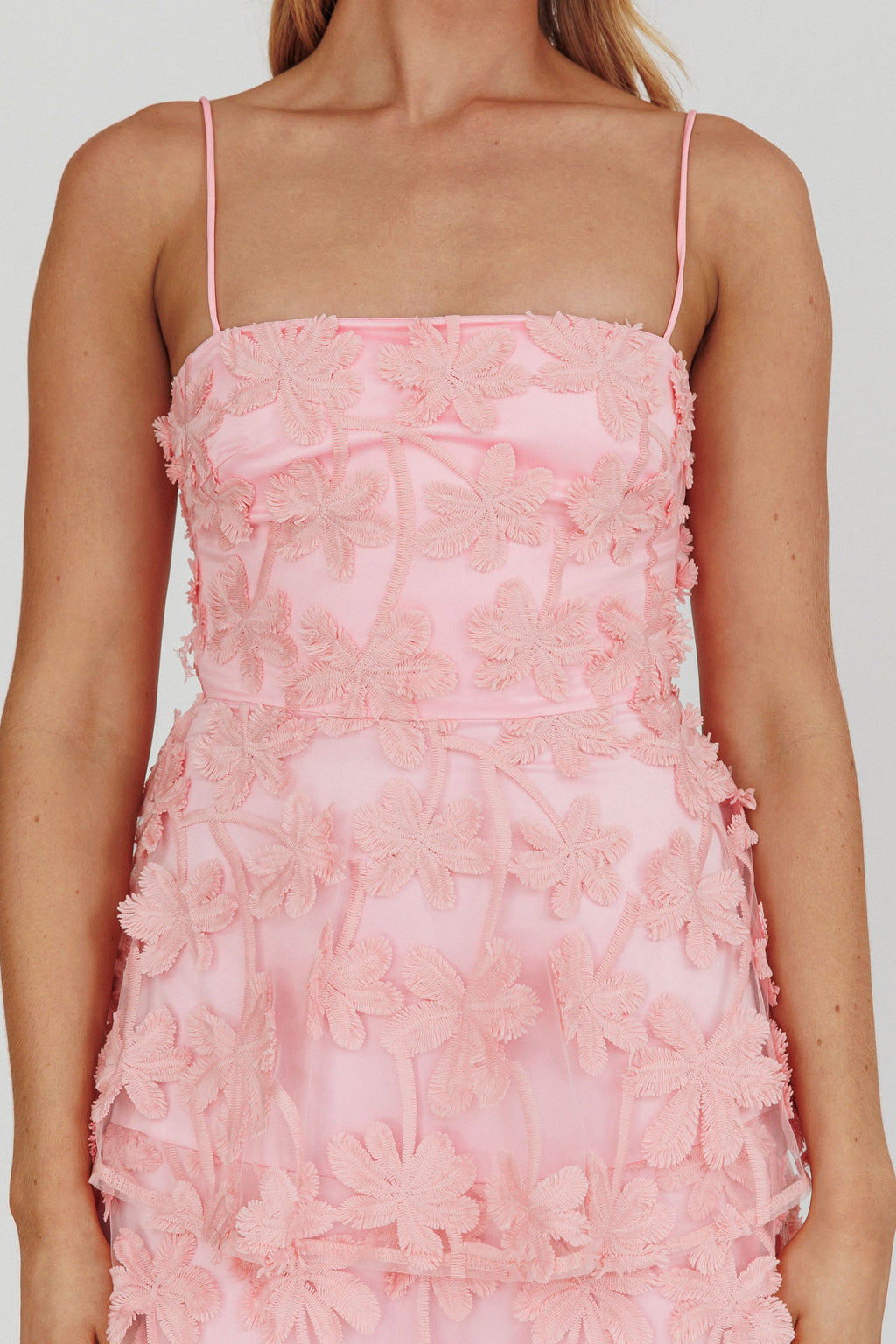 Dori Floral Embellished Maxi Dress Blush by Selfie Leslie Australia