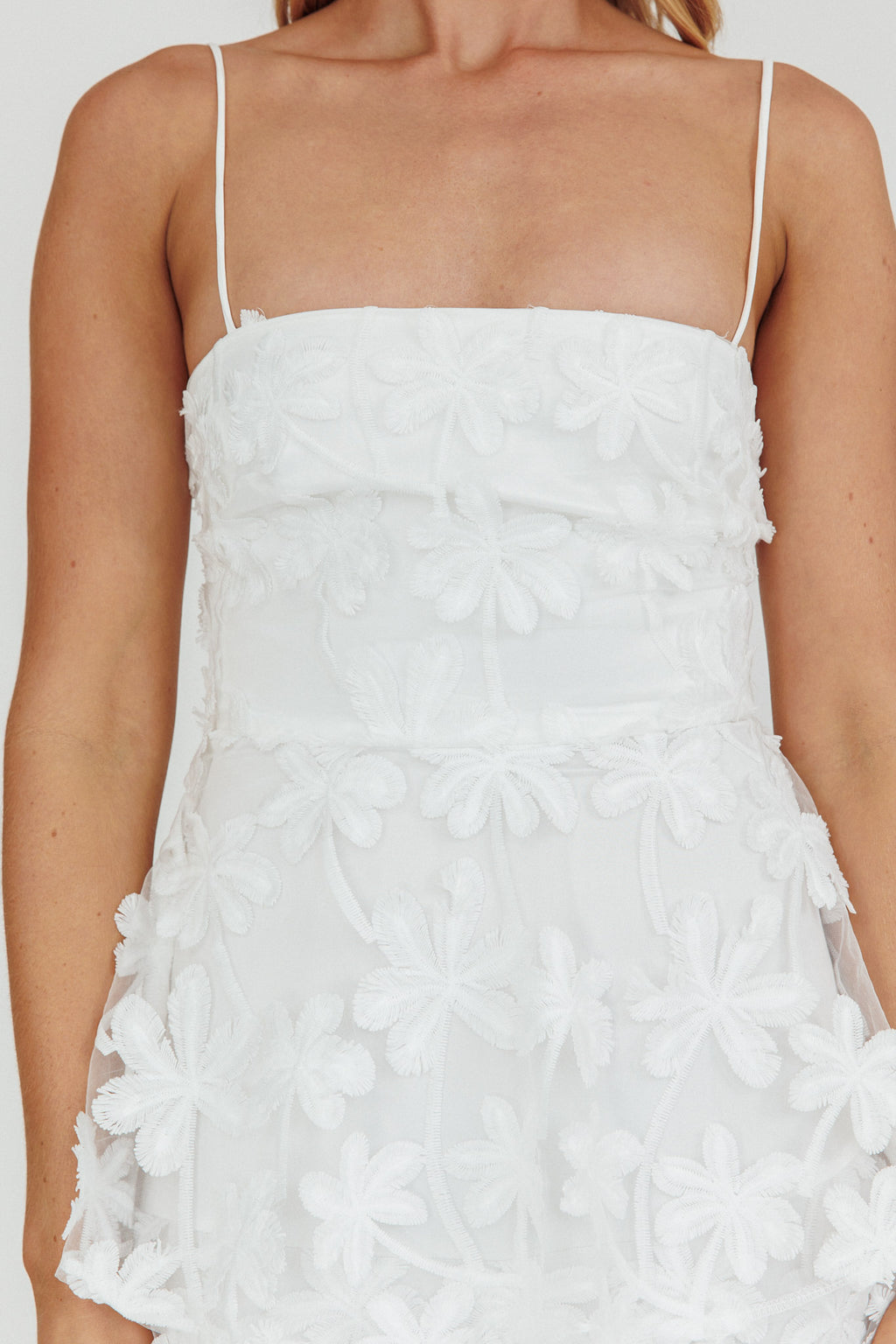 Dori Floral Embellished Maxi Dress White by Selfie Leslie Australia