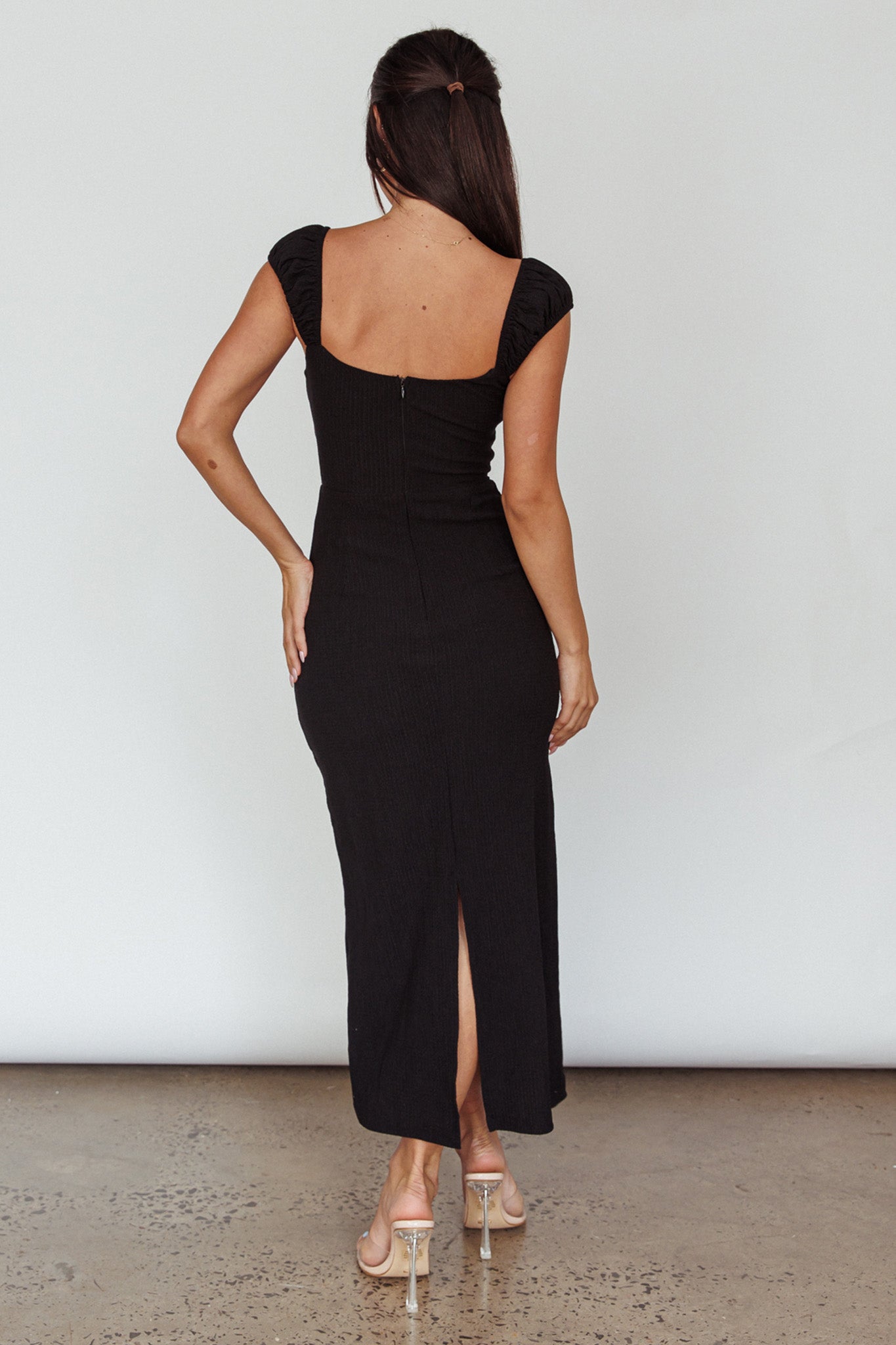 Iconic Cut-Out Bodice Midi Dress Black by Selfie Leslie Australia