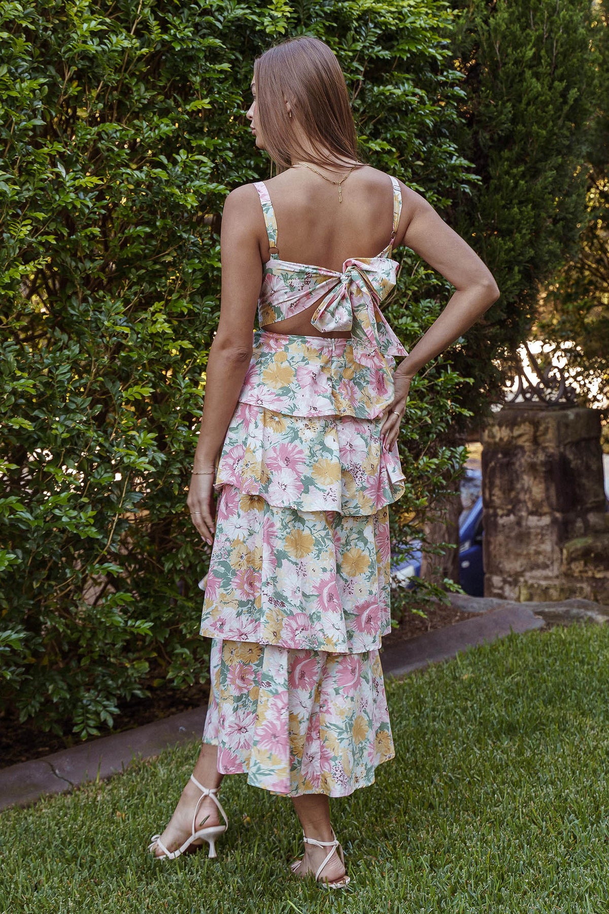 Provence Bloom Tiered Ruffle Maxi Dress Floral by Selfie Leslie Australia