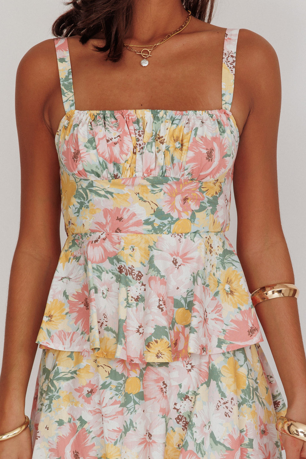 Provence Bloom Tiered Ruffle Maxi Dress Floral by Selfie Leslie Australia