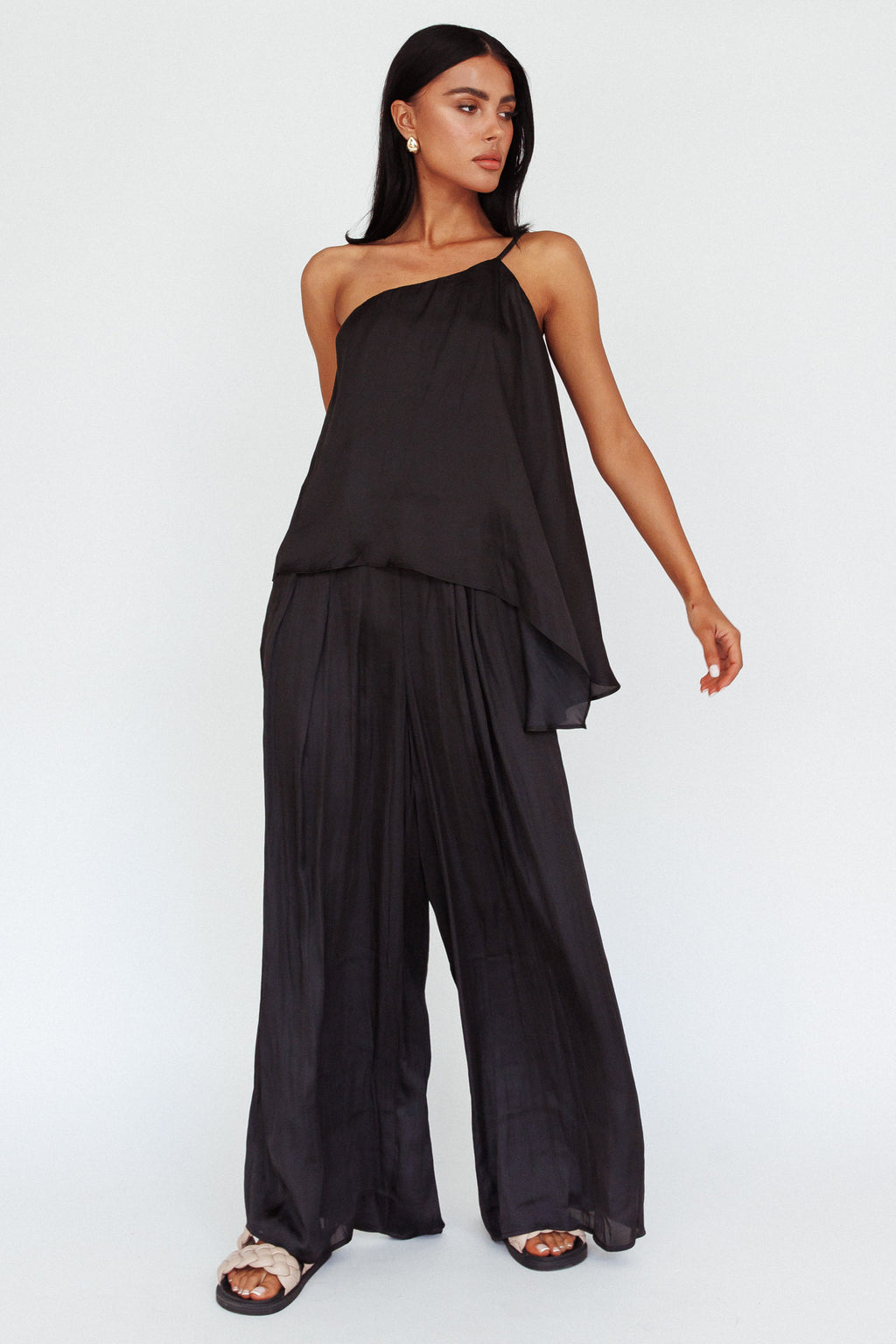 Pollina Wide Leg Pants Black by Selfie Leslie Australia
