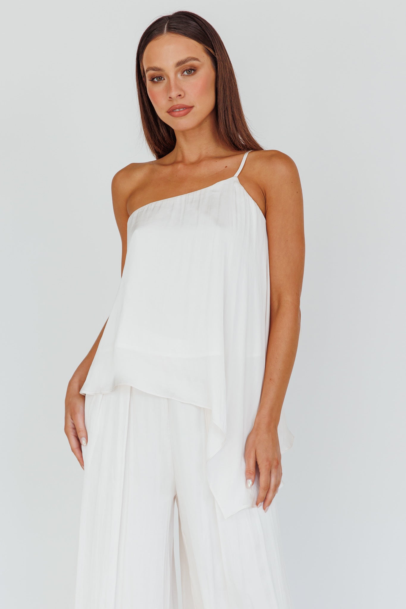Pollina One Shoulder Top Cream by Selfie Leslie Australia