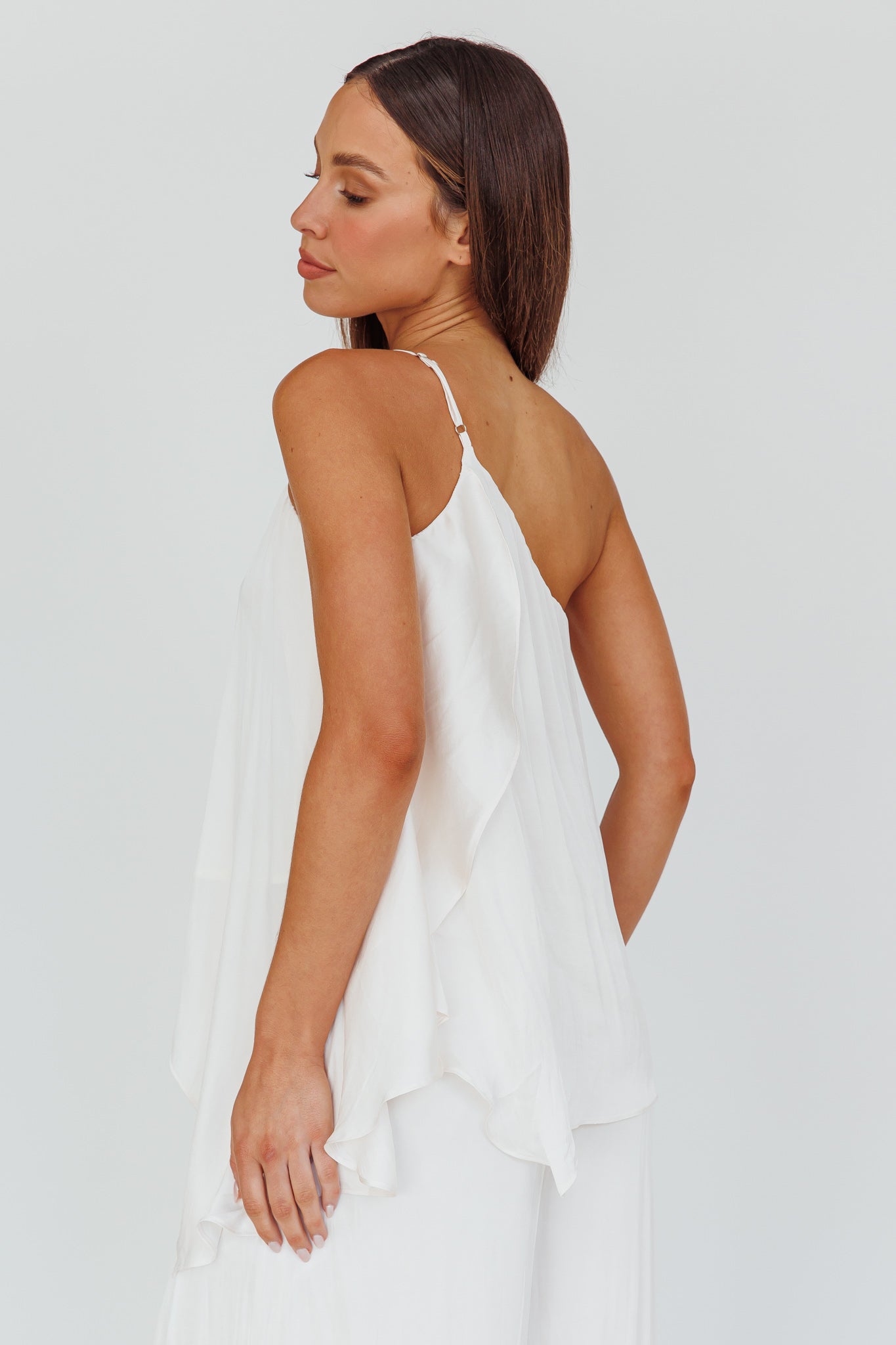 Pollina One Shoulder Top Cream by Selfie Leslie Australia