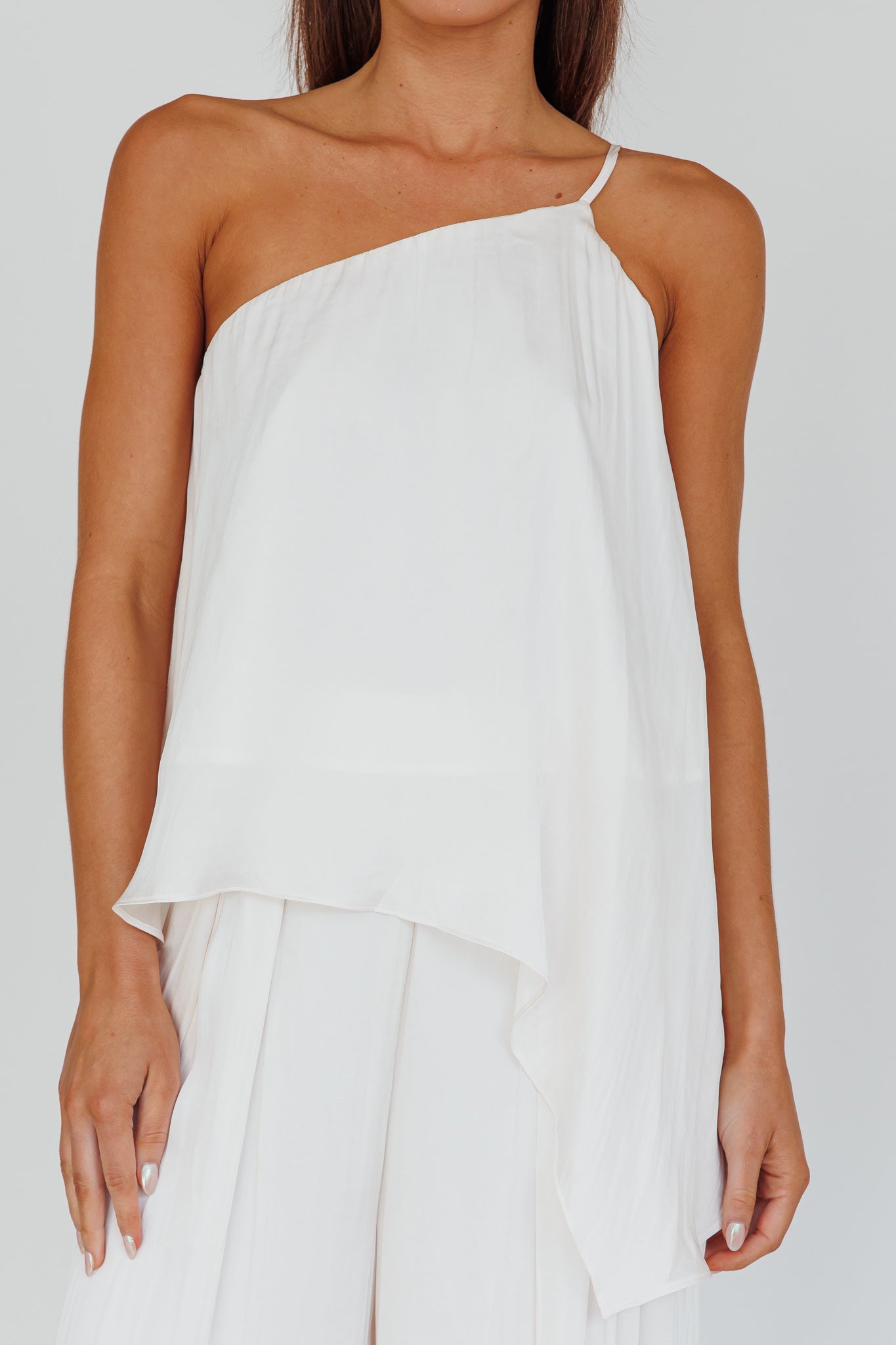 Pollina One Shoulder Top Cream by Selfie Leslie Australia
