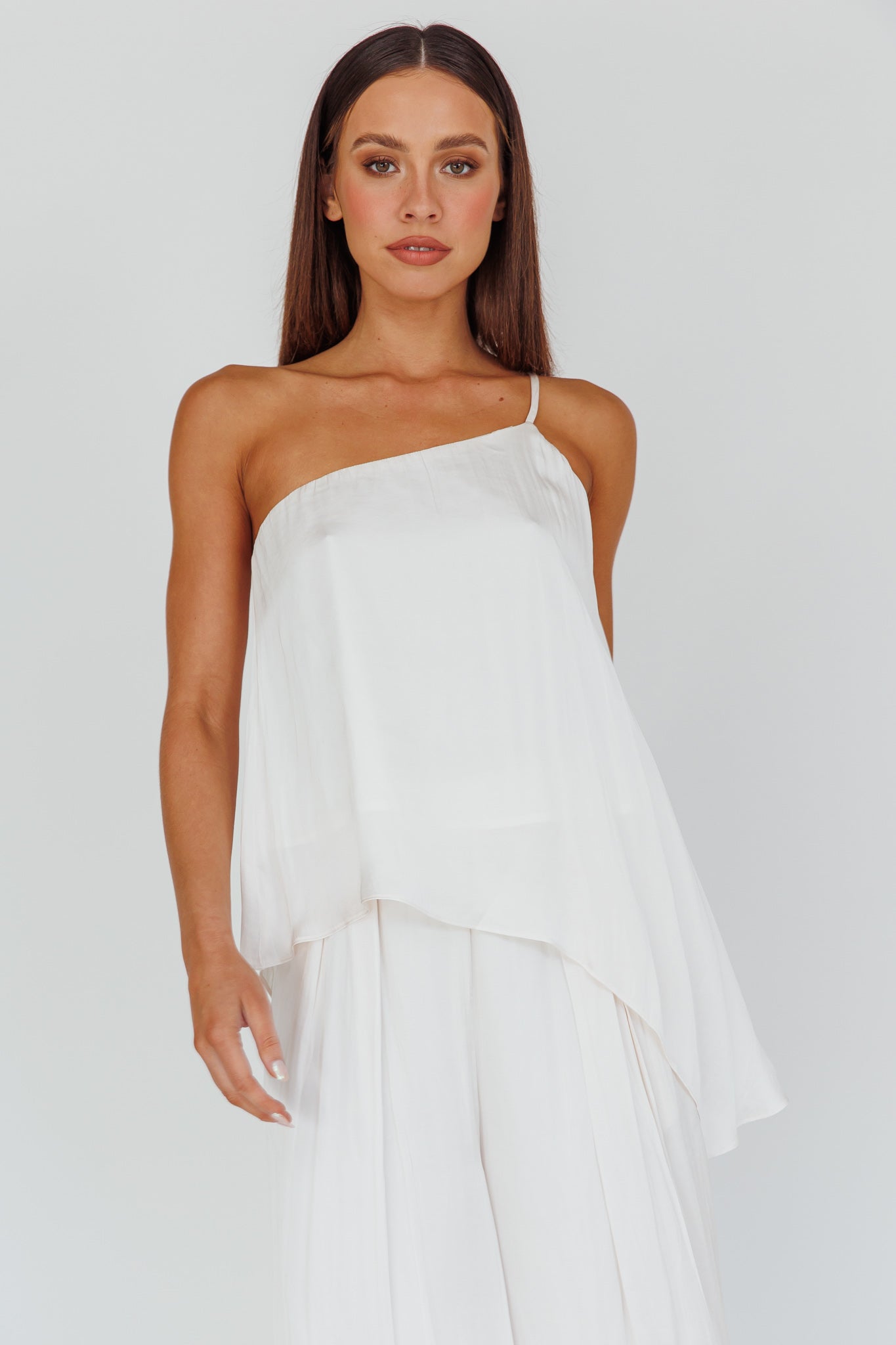Pollina One Shoulder Top Cream by Selfie Leslie Australia