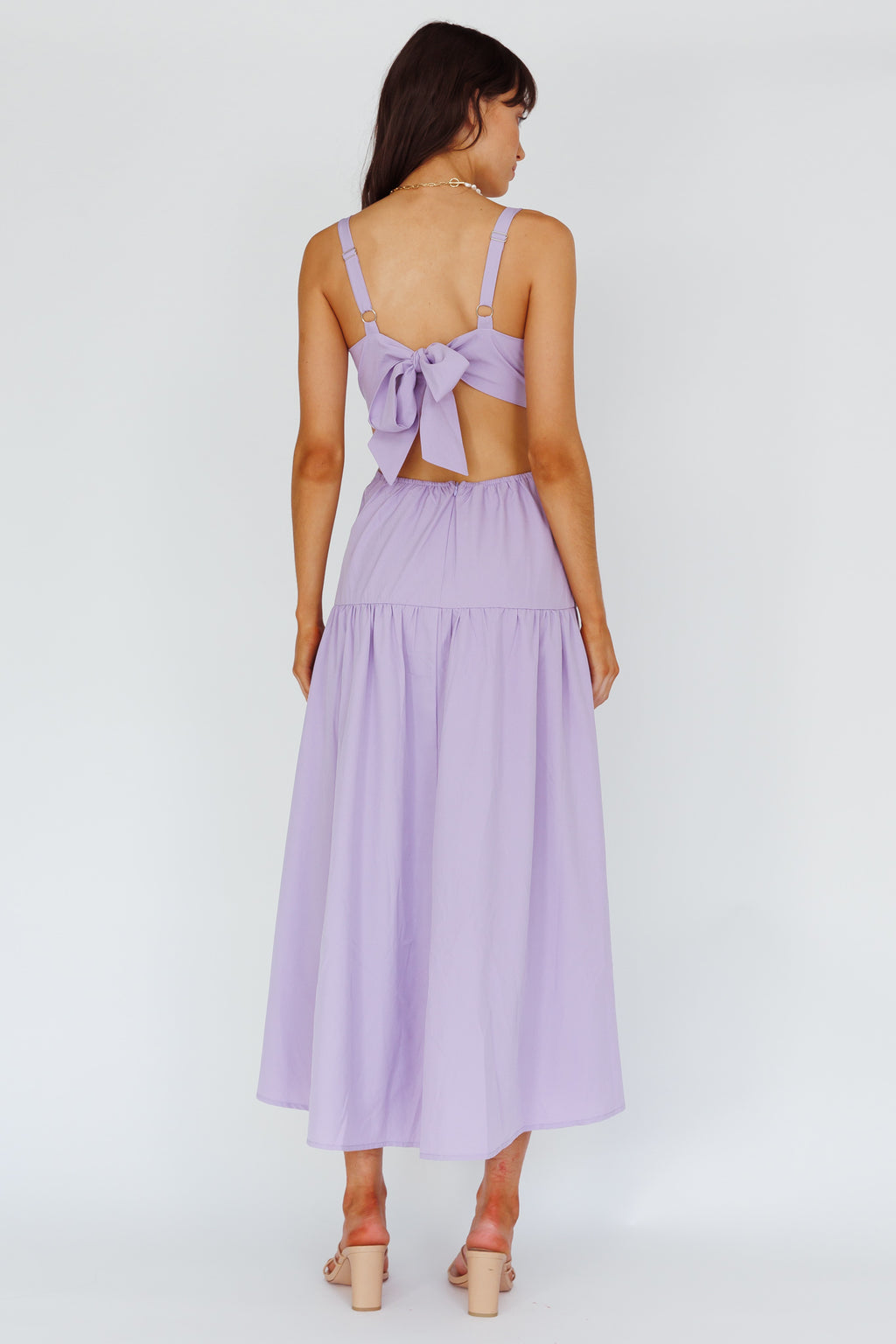 Kassi Gathered Bodice Maxi Dress Lilac by Selfie Leslie Australia