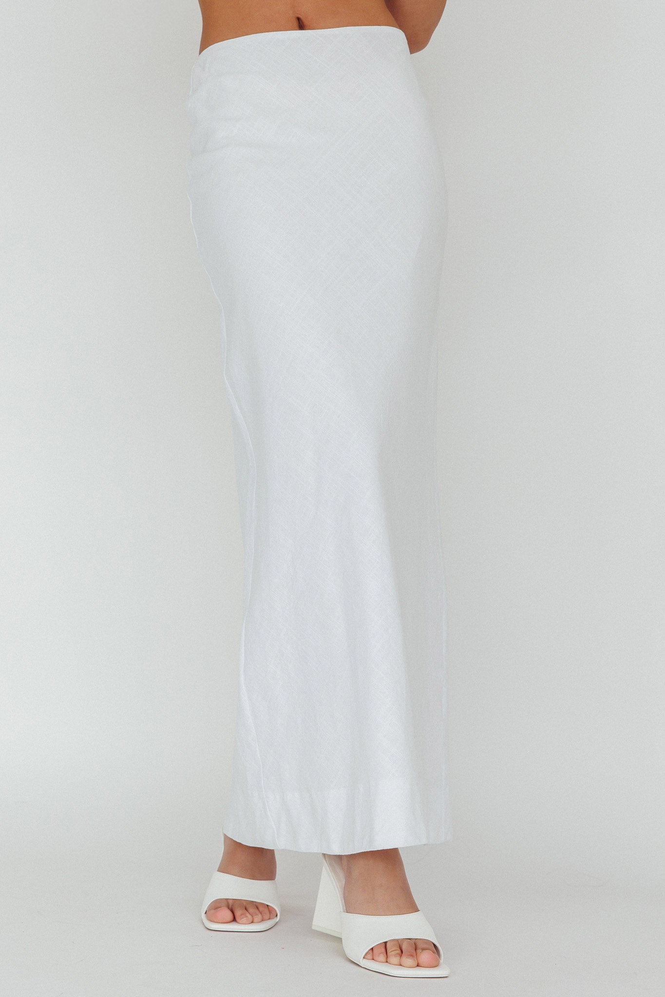 Philomena Midi Skirt White by Selfie Leslie Australia