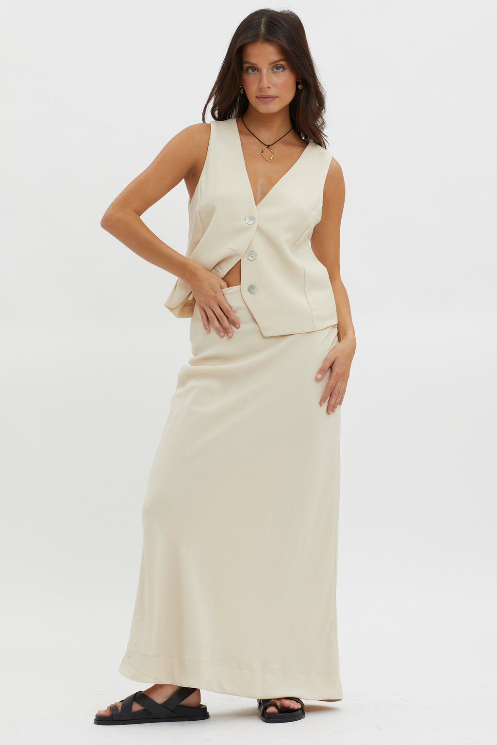 Philomena Midi Skirt Oat by Selfie Leslie Australia