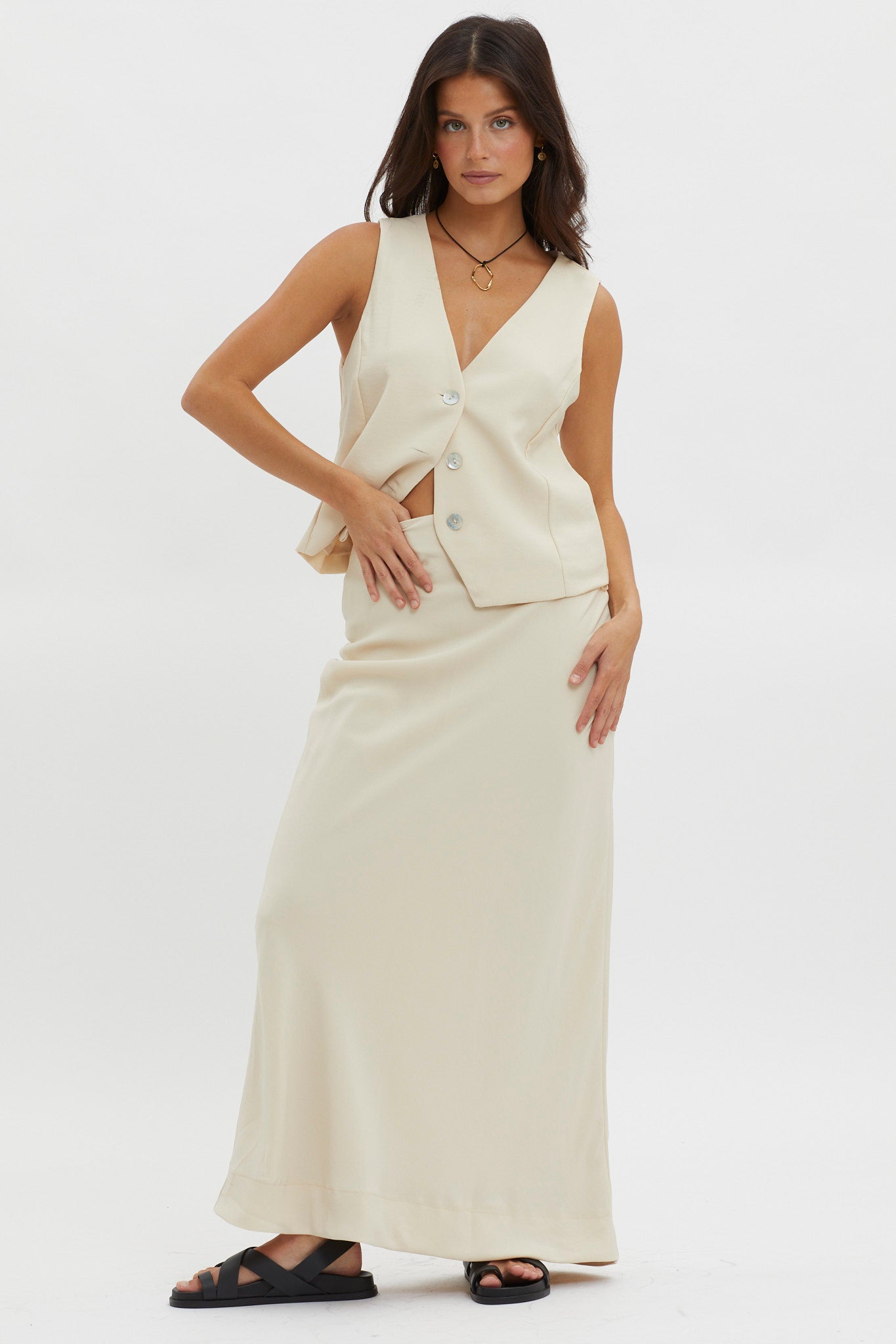 Philomena Midi Skirt Oat by Selfie Leslie Australia