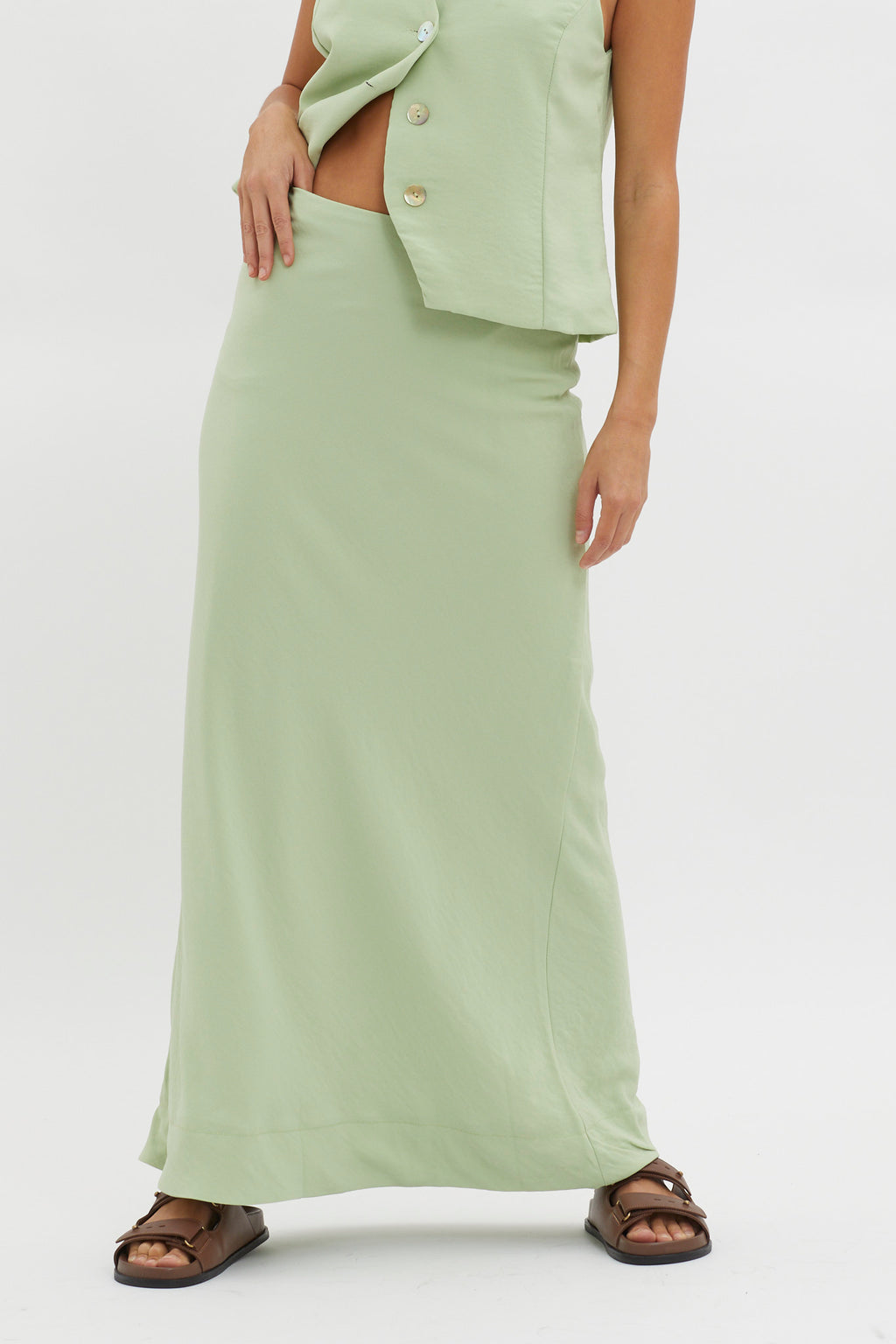 Philomena Midi Skirt Sage by Selfie Leslie Australia