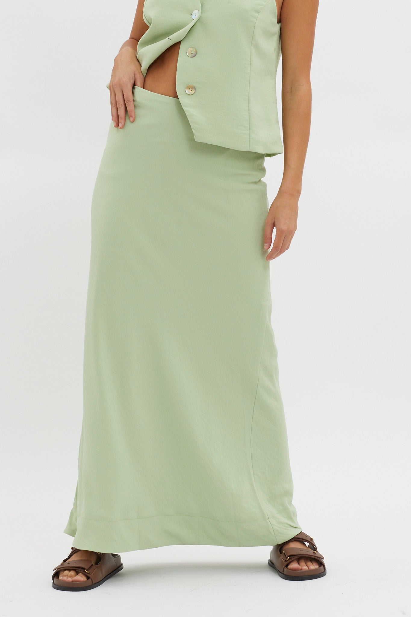 Philomena Midi Skirt Sage by Selfie Leslie Australia