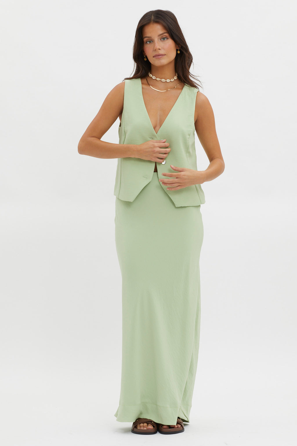 Philomena Midi Skirt Sage by Selfie Leslie Australia