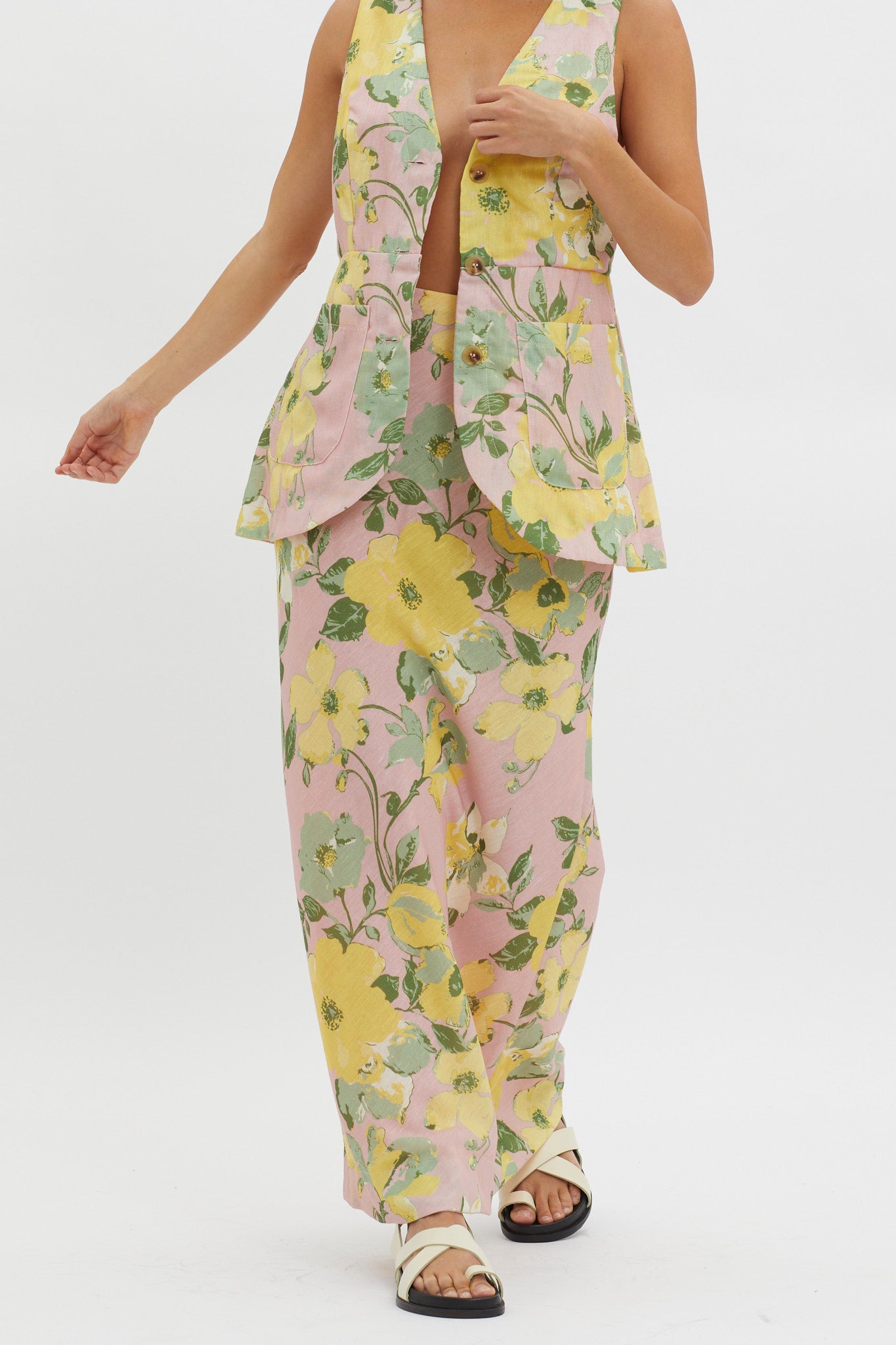Philomena Midi Skirt Floral Blush by Selfie Leslie Australia