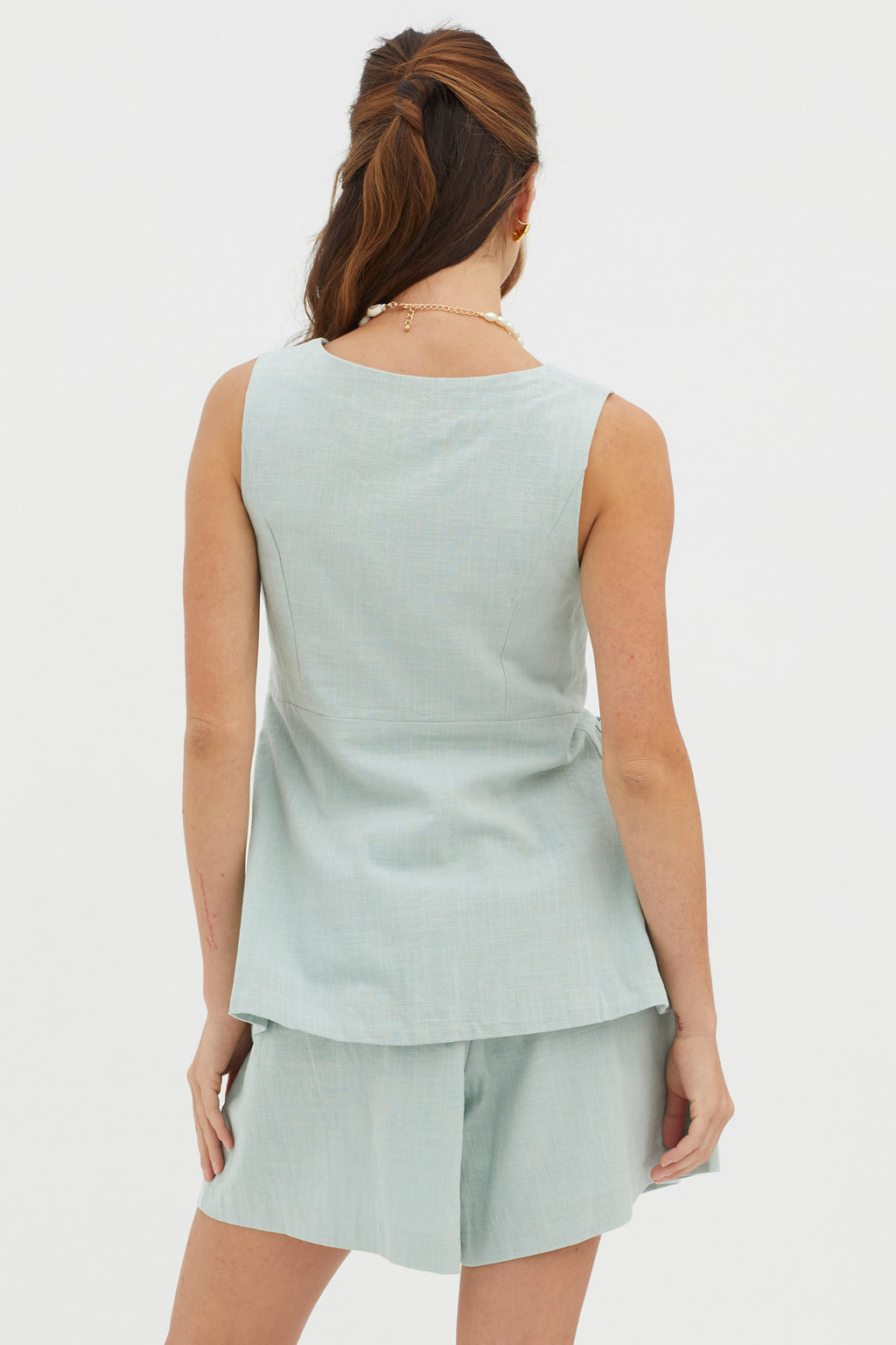 Philomena Pleat Shorts Sage by Selfie Leslie Australia